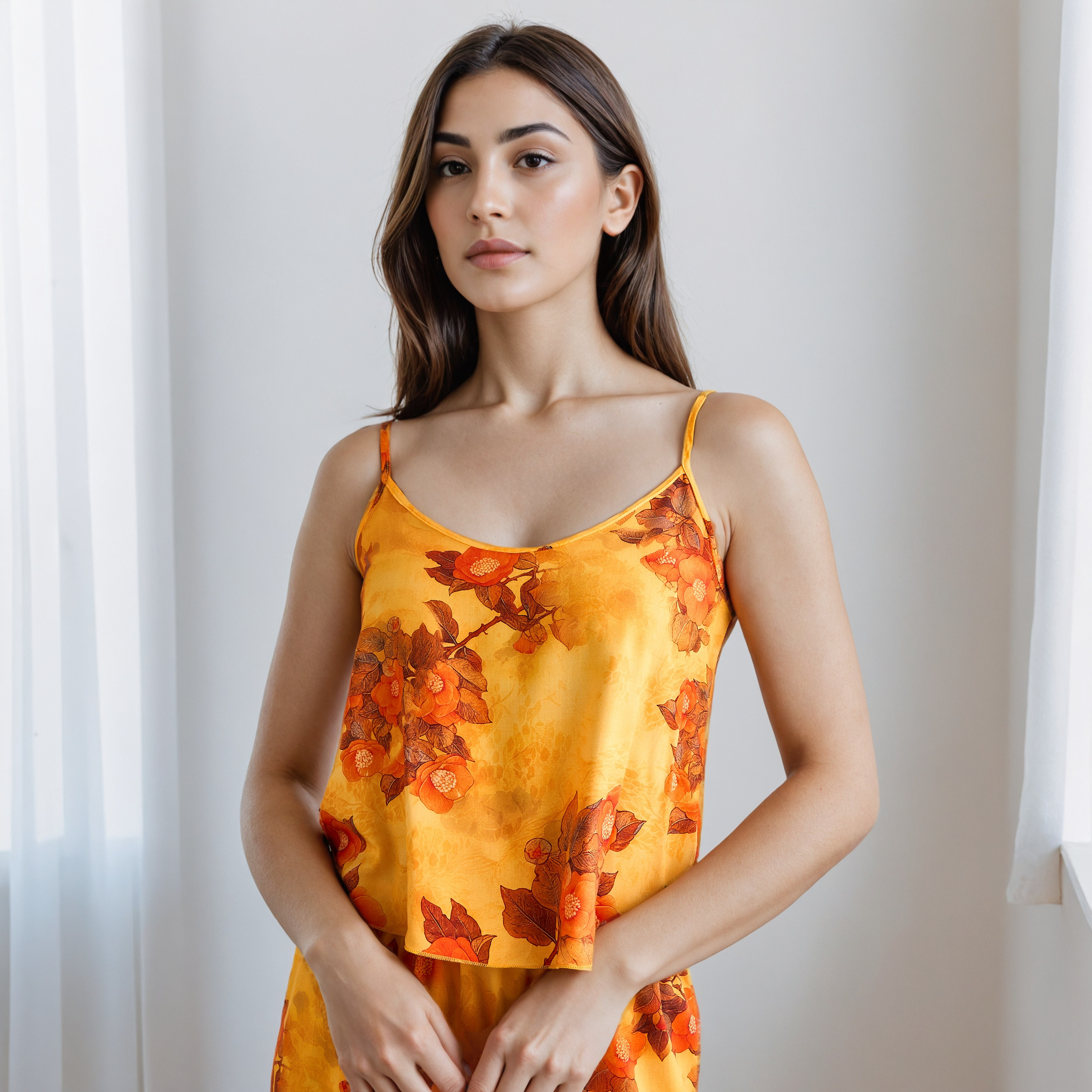 Pyjama Set with Robe Sleeveless Top & Pyjamas-women-clothing-nightwear-pyjamas-longsets-image-3