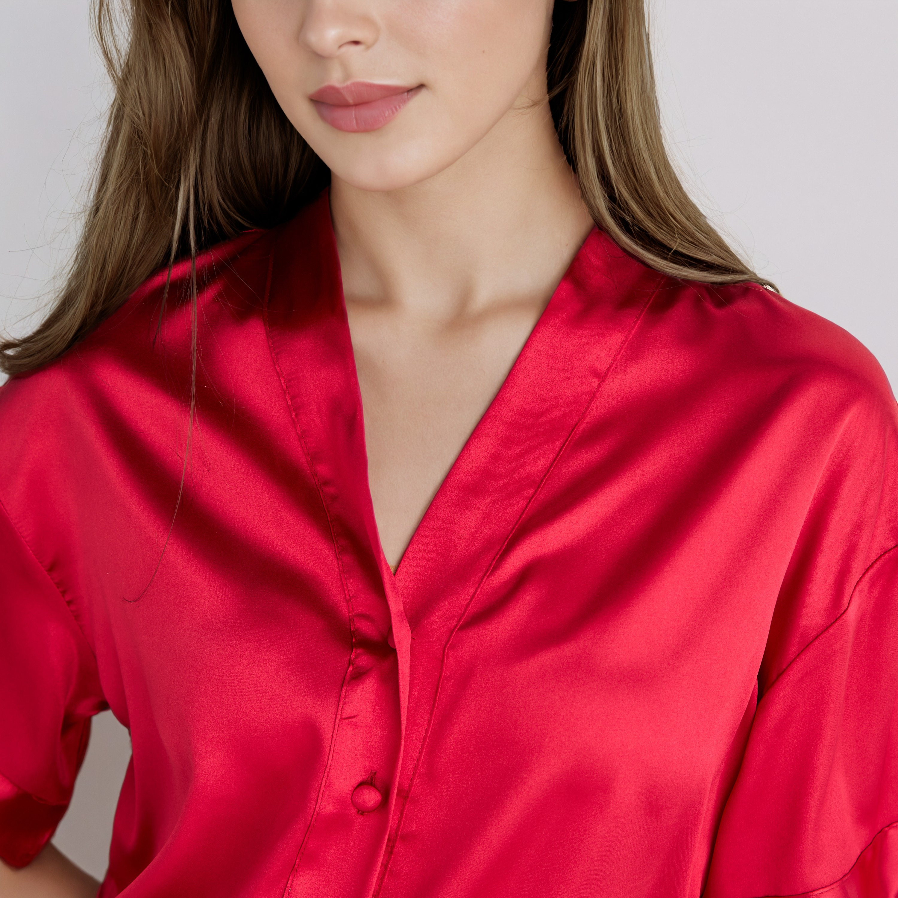 Pyjama Set Button-Down Shirt & Trousers-women-clothing-nightwear-pyjamas-longsets-image-6