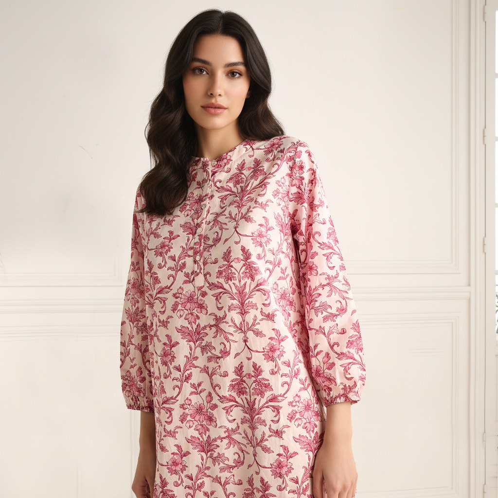 Night Dress Long Sleeves Printed Cotton-PROMO_SP_SA_BUNDLE_2FOR159_180925-image-3