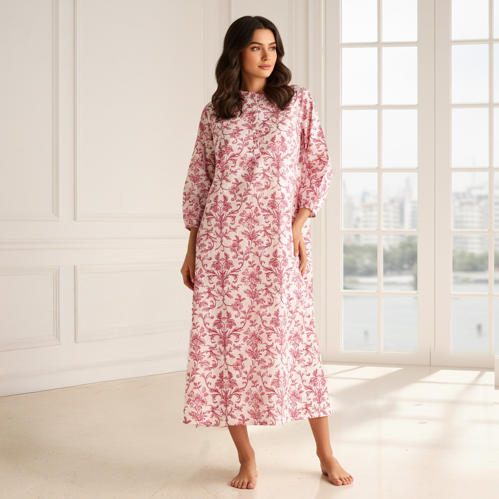 Night Dress Long Sleeves Printed Cotton-PROMO_SP_SA_BUNDLE_2FOR159_180925-image-6