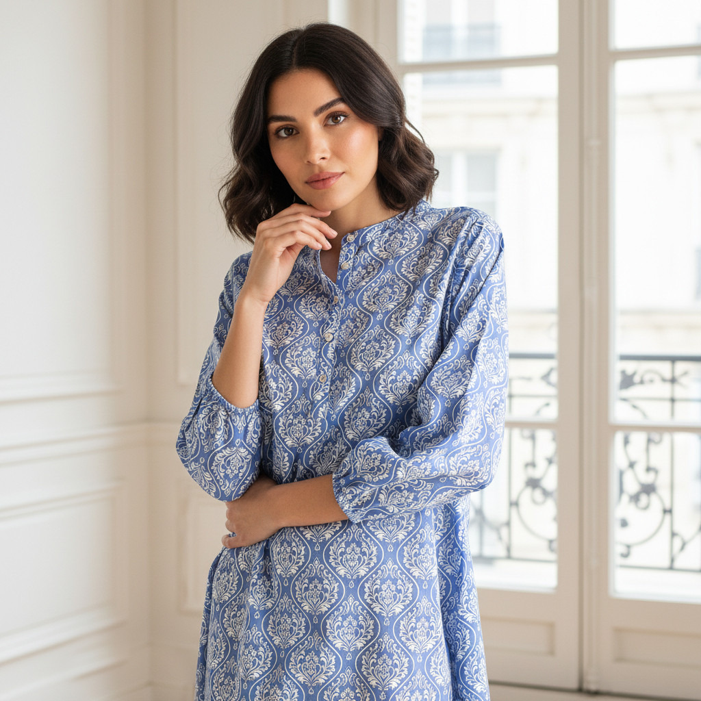 Night Dress Long Sleeves Printed Cotton-PROMO_SP_AE_2FOR149_110625-image-3