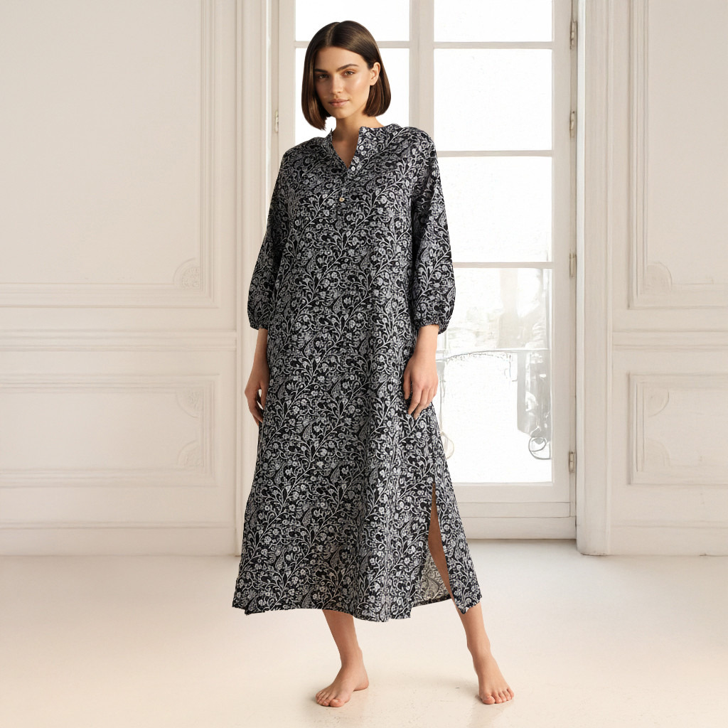 Night Dress Long Sleeves Printed Cotton-PROMO_SP_AE_2FOR149_110625-image-3
