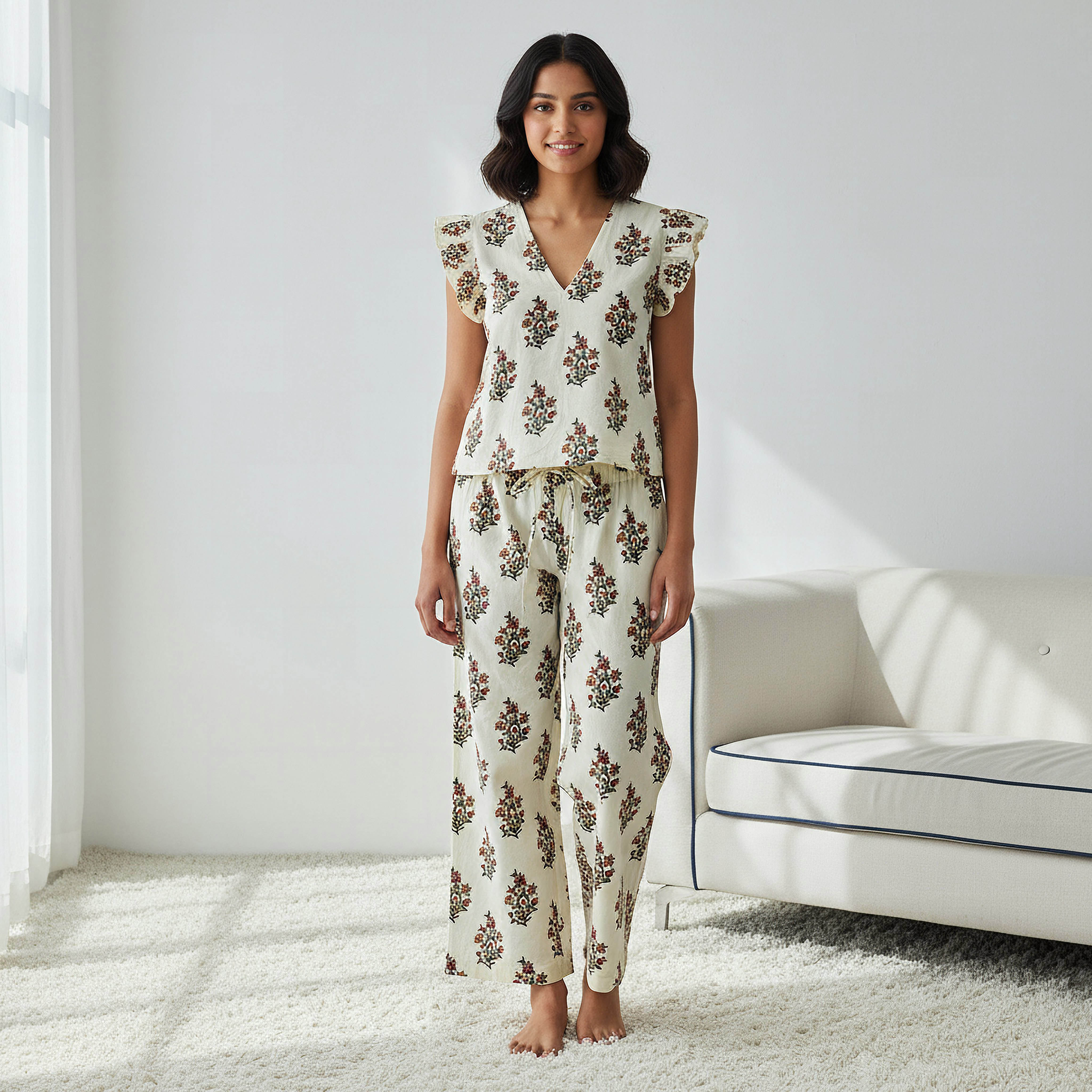 Pyjama Set Top & Pants Cotton-women-clothing-nightwear-pyjamas-longsets-image-1