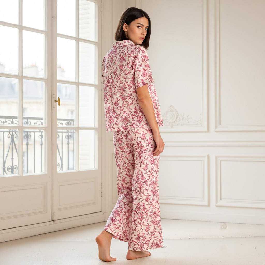 Pyjama Set Top & Pants Cotton-women-clothing-nightwear-pyjamas-longsets-image-3