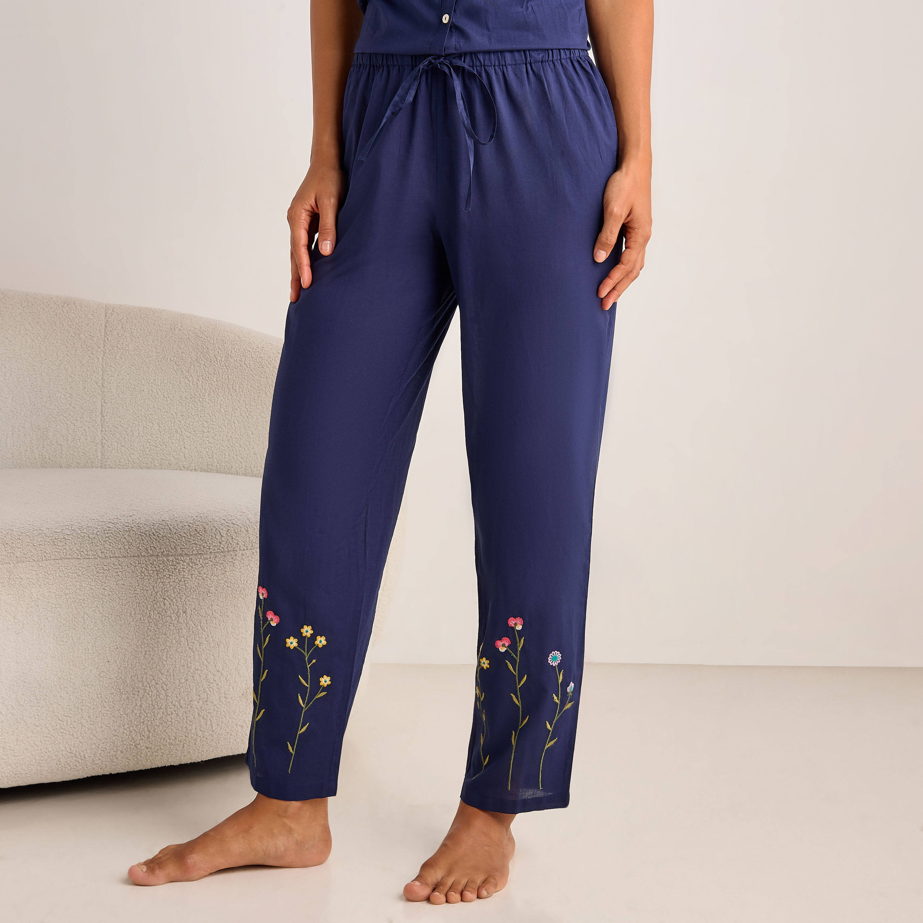 Pyjama Set Button-Down Top and Pants Cotton-women-clothing-nightwear-pyjamas-longsets-image-3