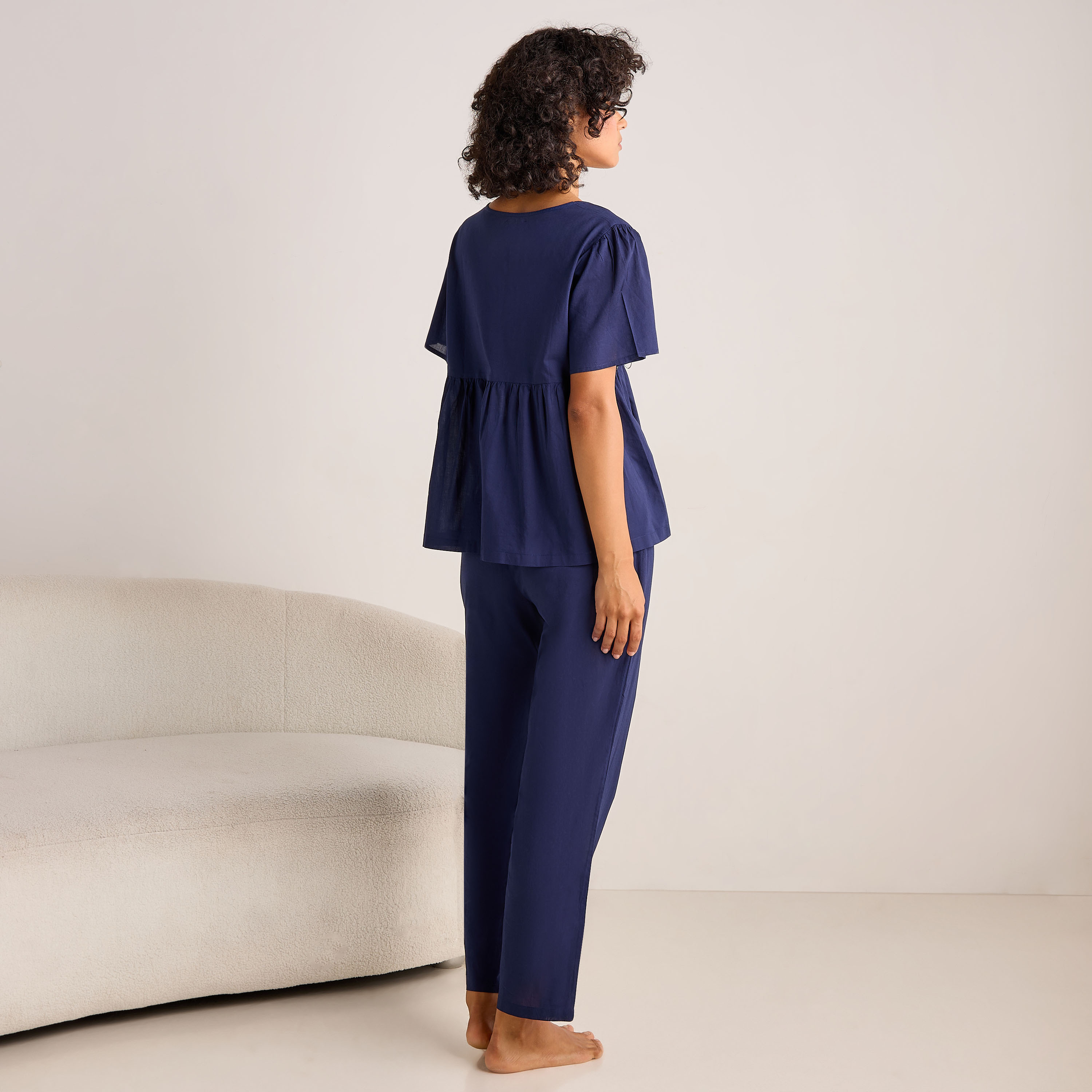 Pyjama Set Button-Down Top and Pants Cotton-women-clothing-nightwear-pyjamas-longsets-image-4