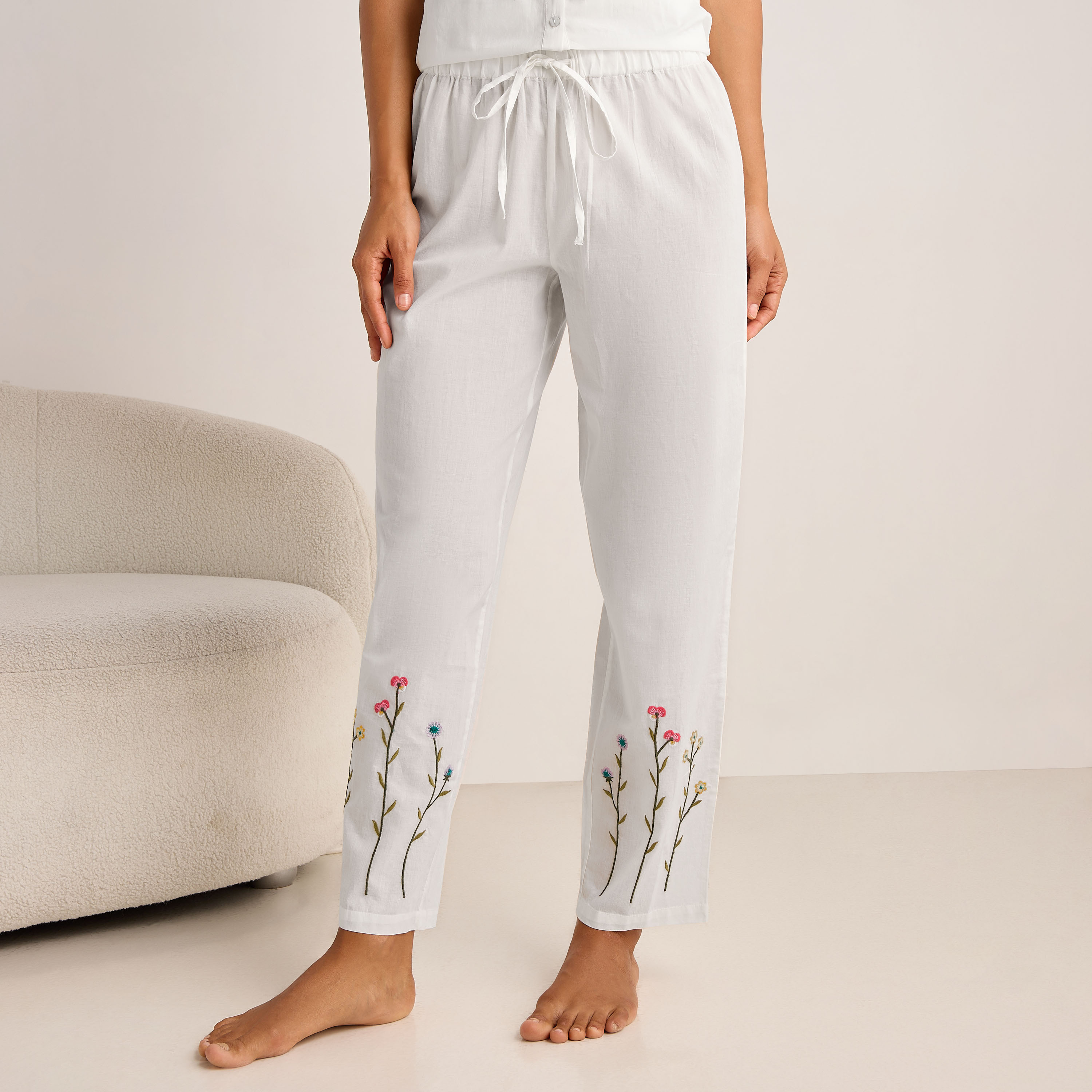 Pyjama Set Button-Down Top and Pants Cotton-women-clothing-nightwear-pyjamas-longsets-image-3