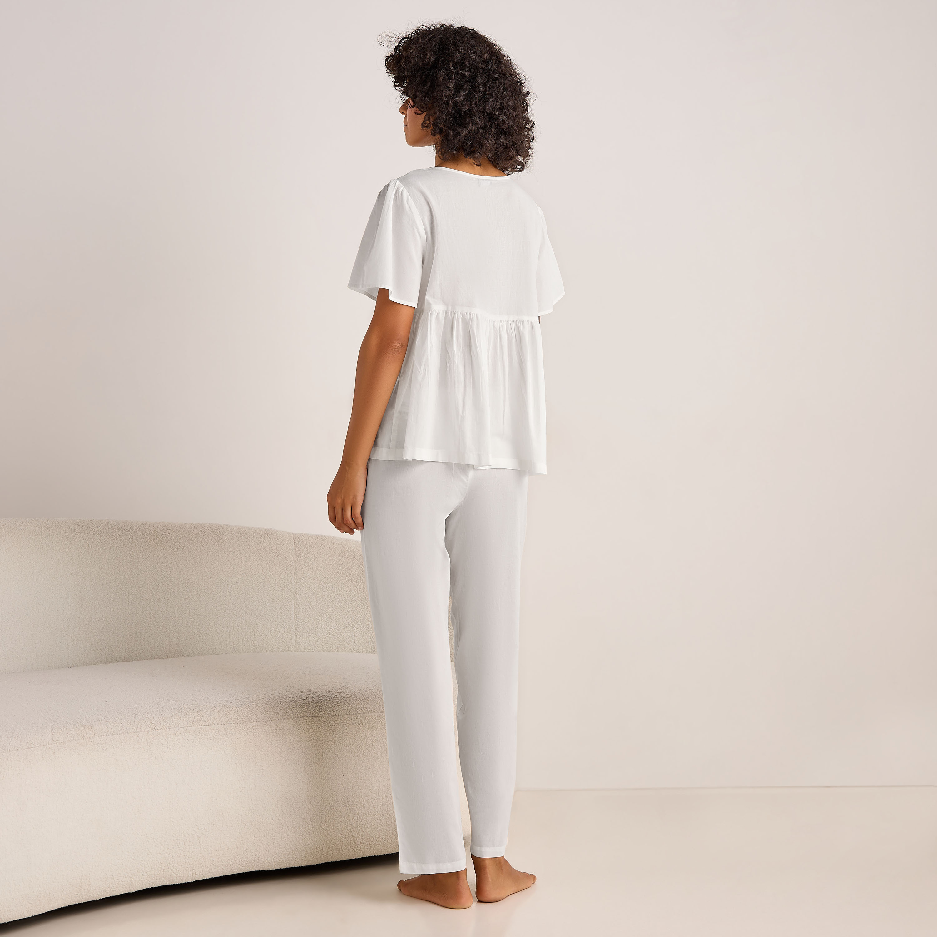 Pyjama Set Button-Down Top and Pants Cotton-women-clothing-nightwear-pyjamas-longsets-image-5