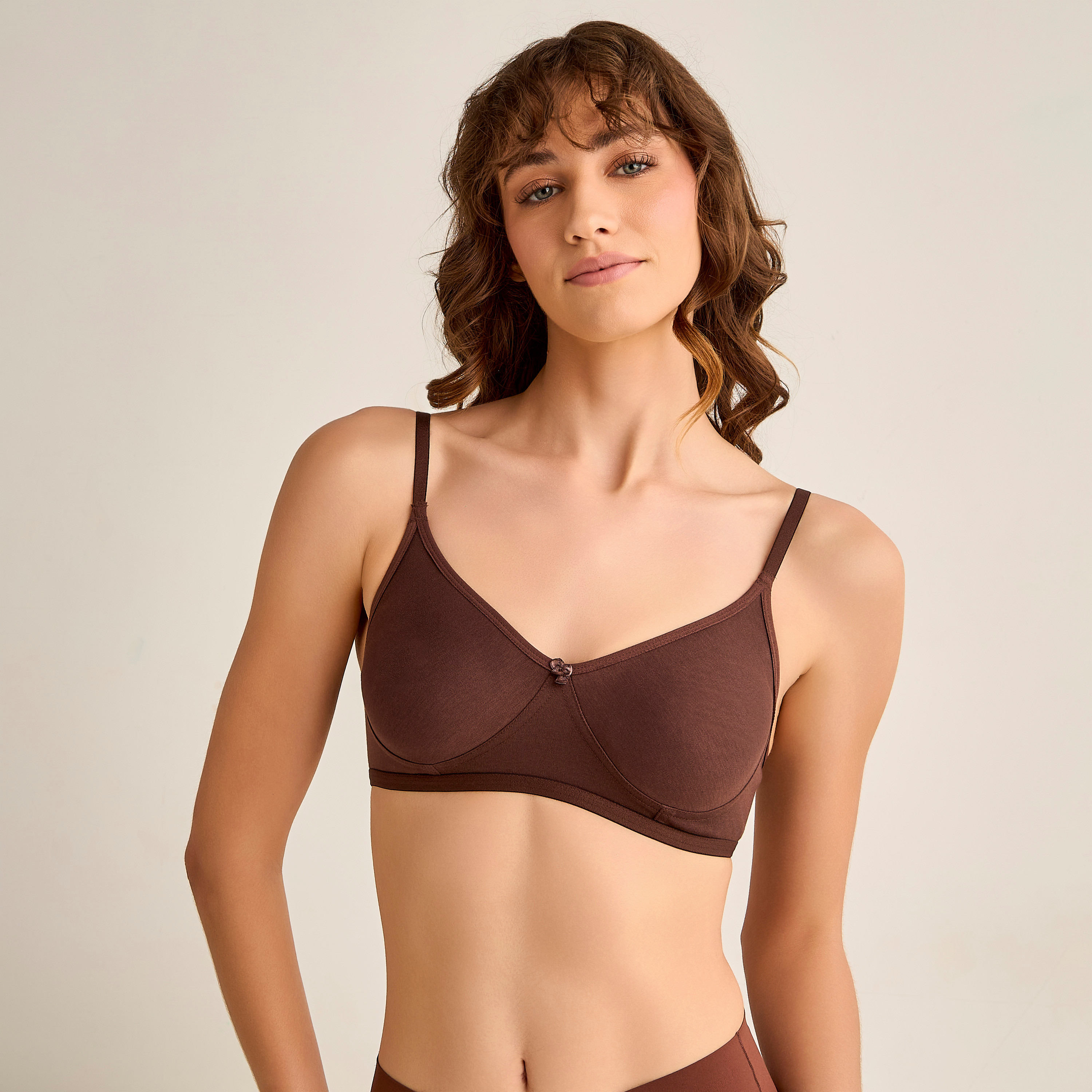 Bow Detail Non-Wired Non-Padded Bra-women-clothing-lingerie-bras-image-1