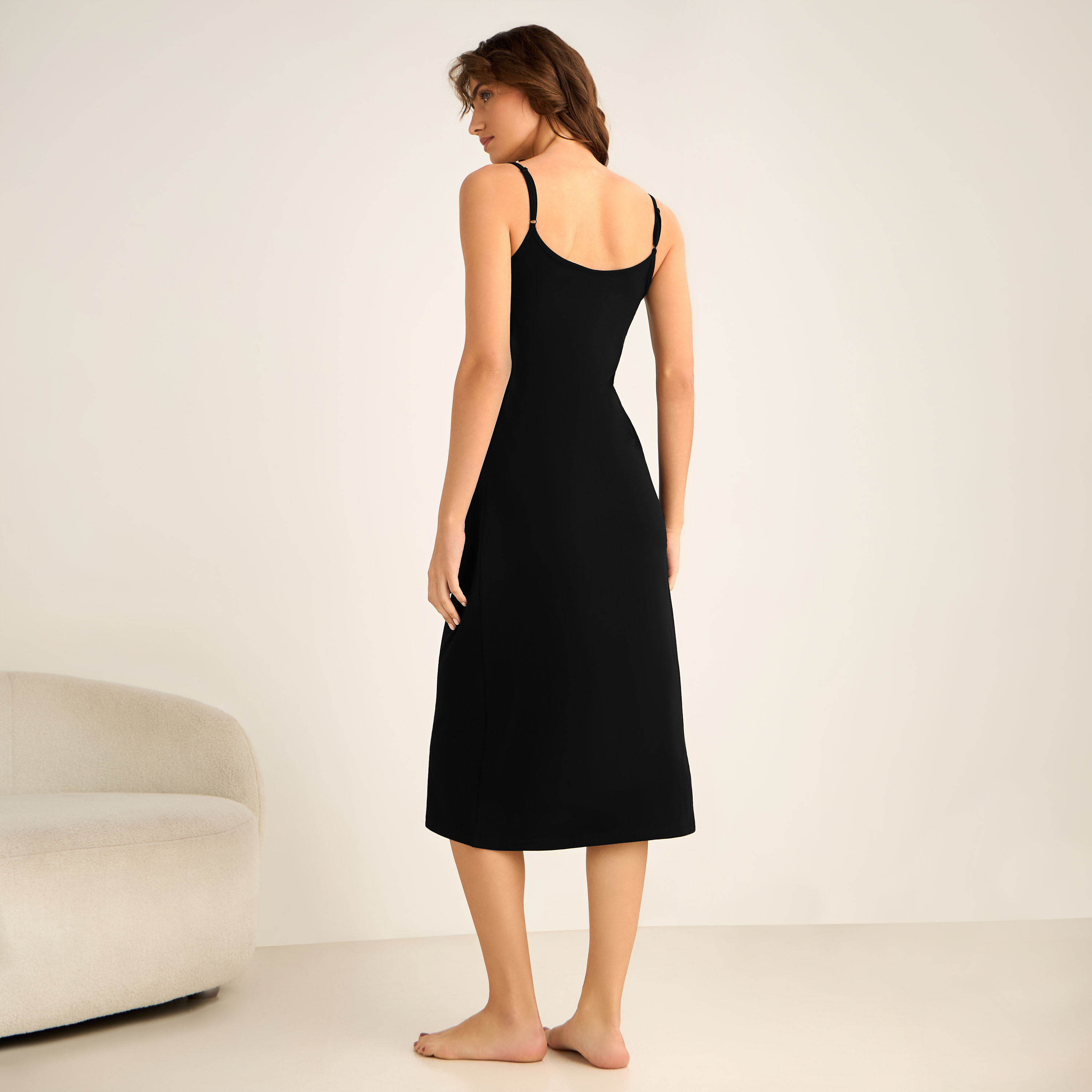 فستان داخلي بحمالات قابلة للتعديل - طقم من قطعتين-women-clothing-nightwear-nighties-image-5