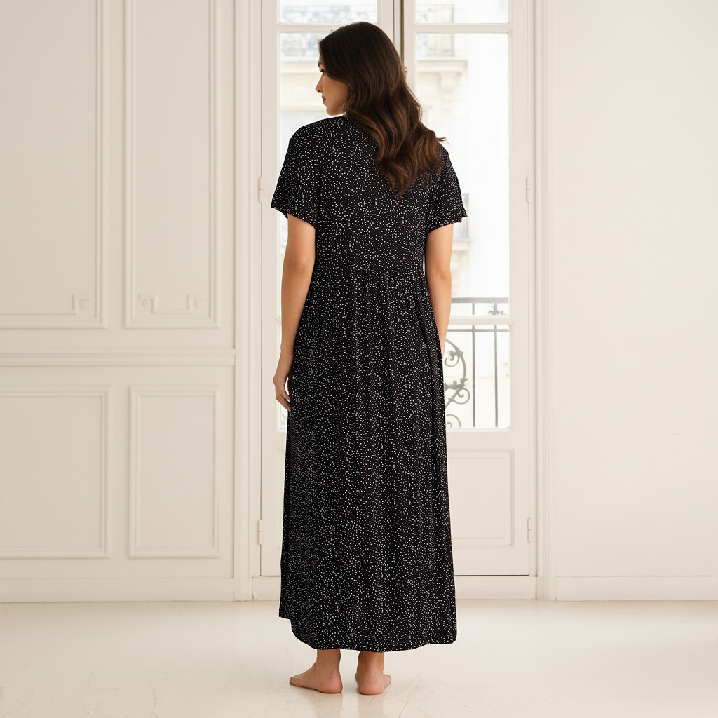 Maxi Maternity Night Dress Short Sleeves with Polka Dot Print-PROMO_SP_SA_BUNDLE_2FOR159_180925-image-2