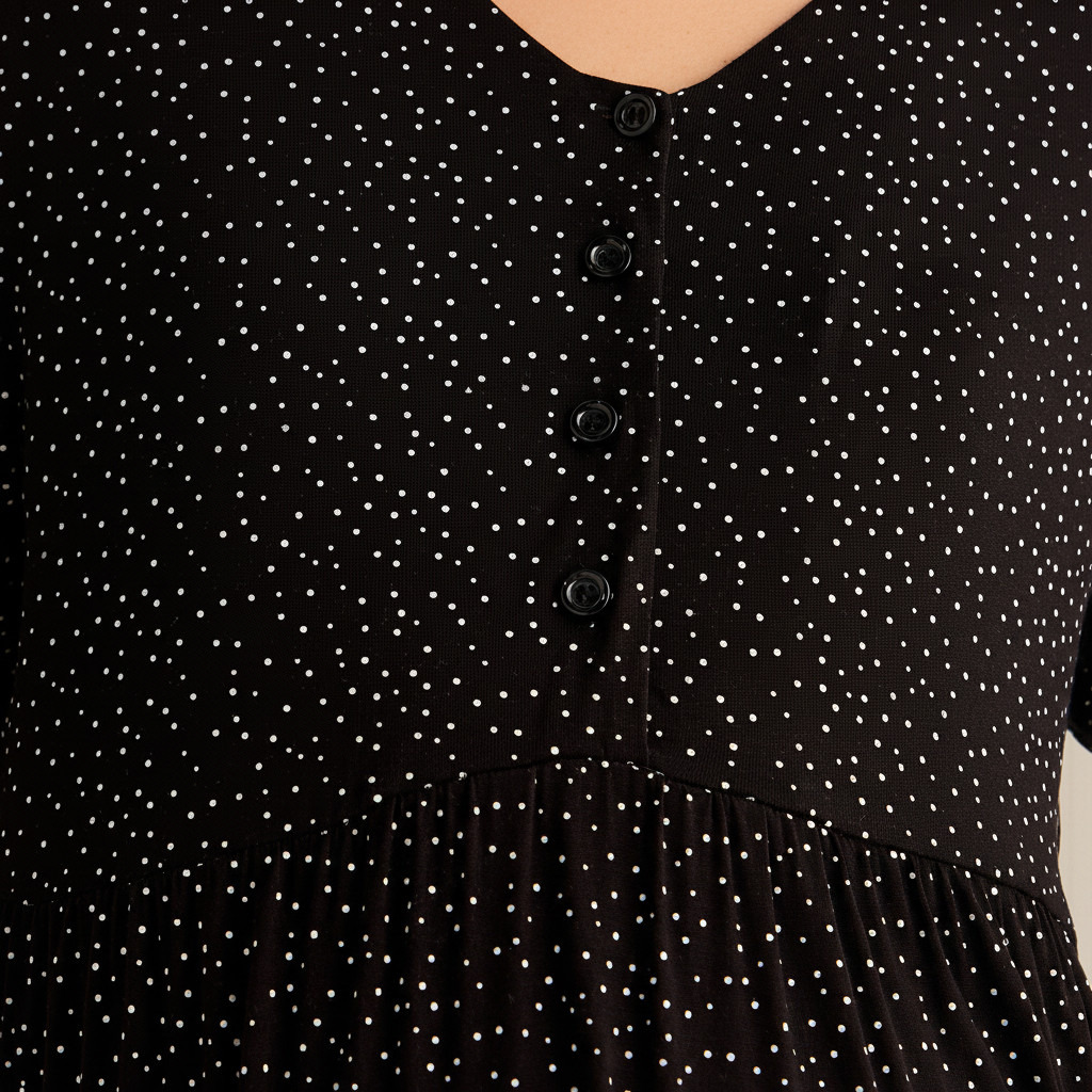 Maxi Maternity Night Dress Short Sleeves with Polka Dot Print-PROMO_SP_SA_BUNDLE_2FOR159_180925-image-4
