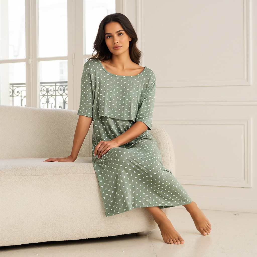 Maternity Night Dress with Print-women-clothing-nightwear-nighties-image-5