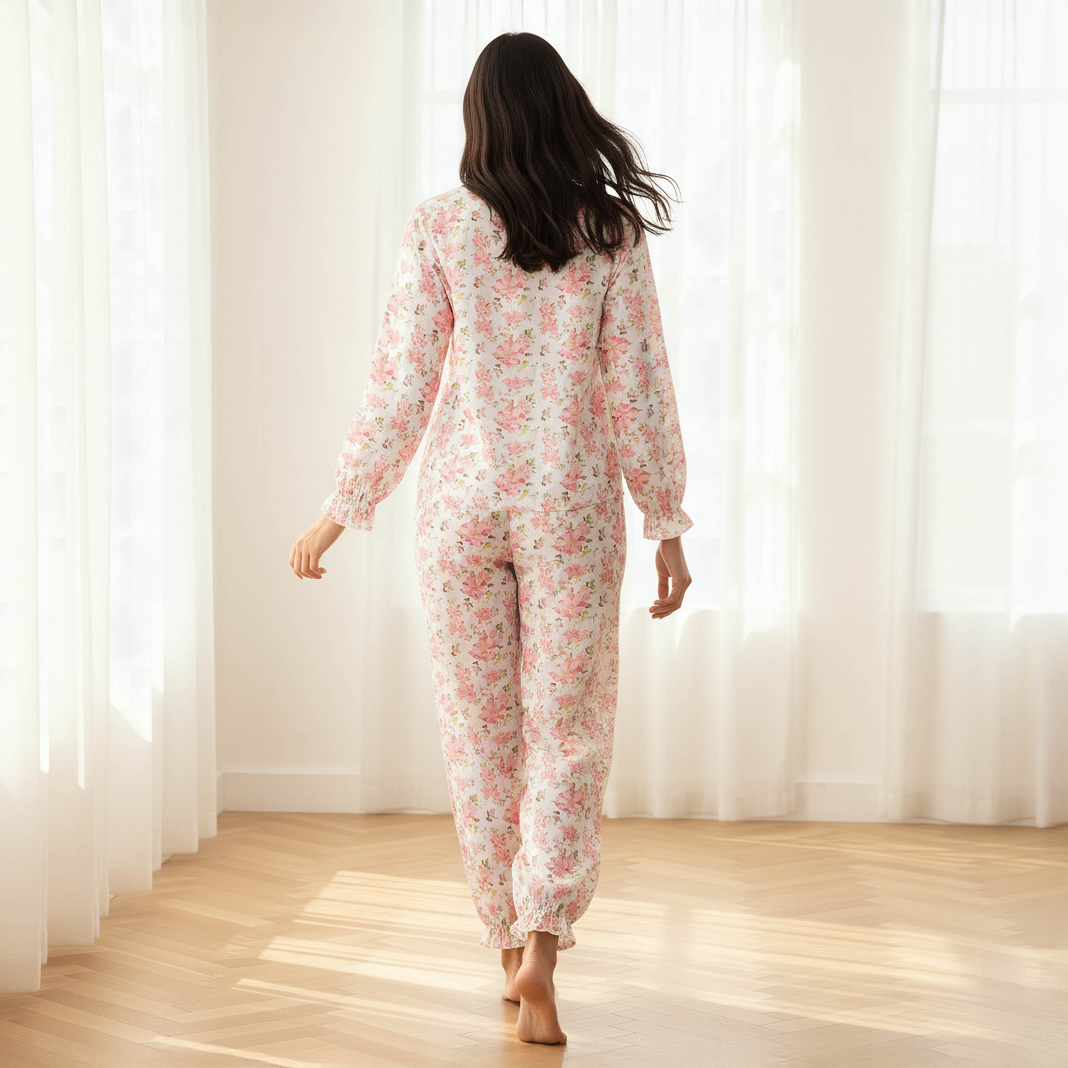 Pyjama Set Top & Trousers-women-clothing-nightwear-pyjamas-longsets-image-3