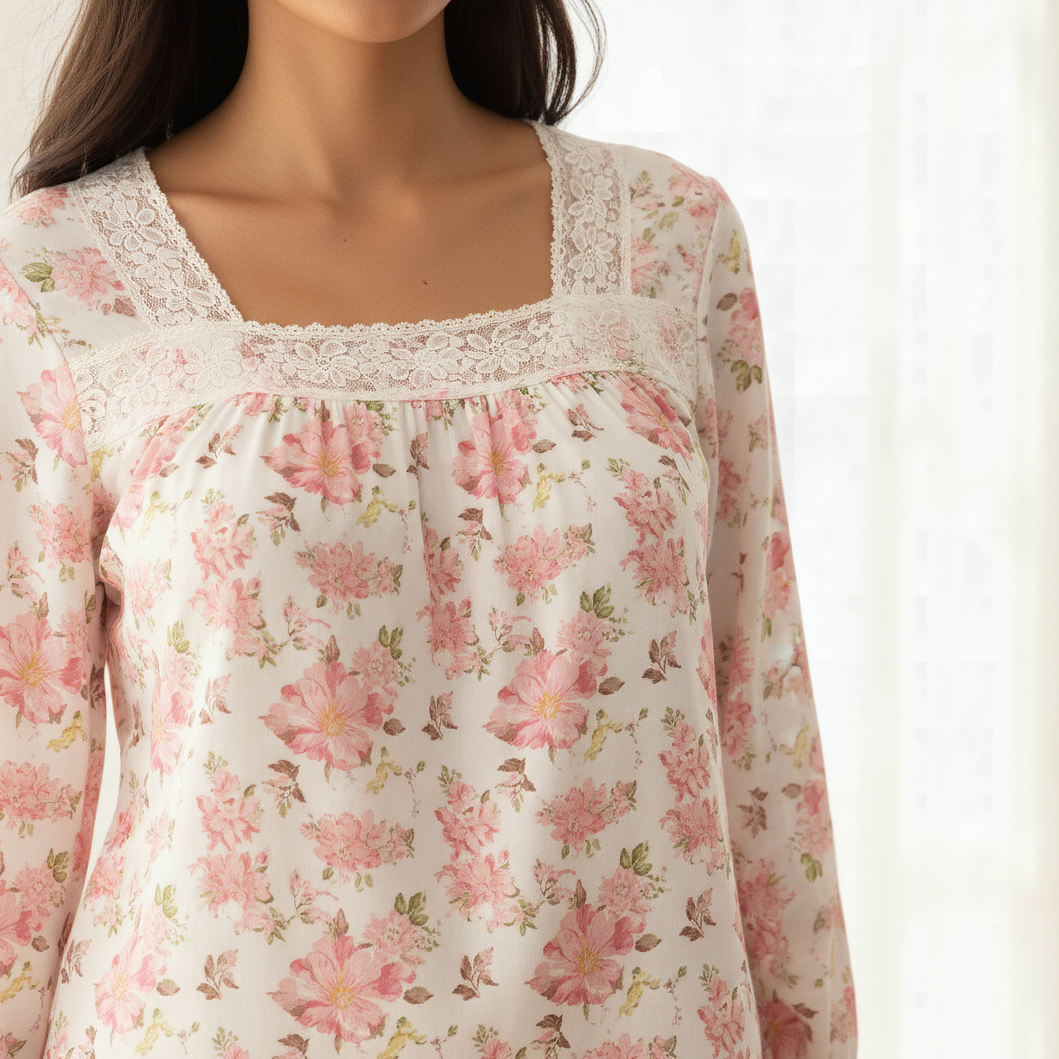 Pyjama Set Top & Trousers-women-clothing-nightwear-pyjamas-longsets-image-5