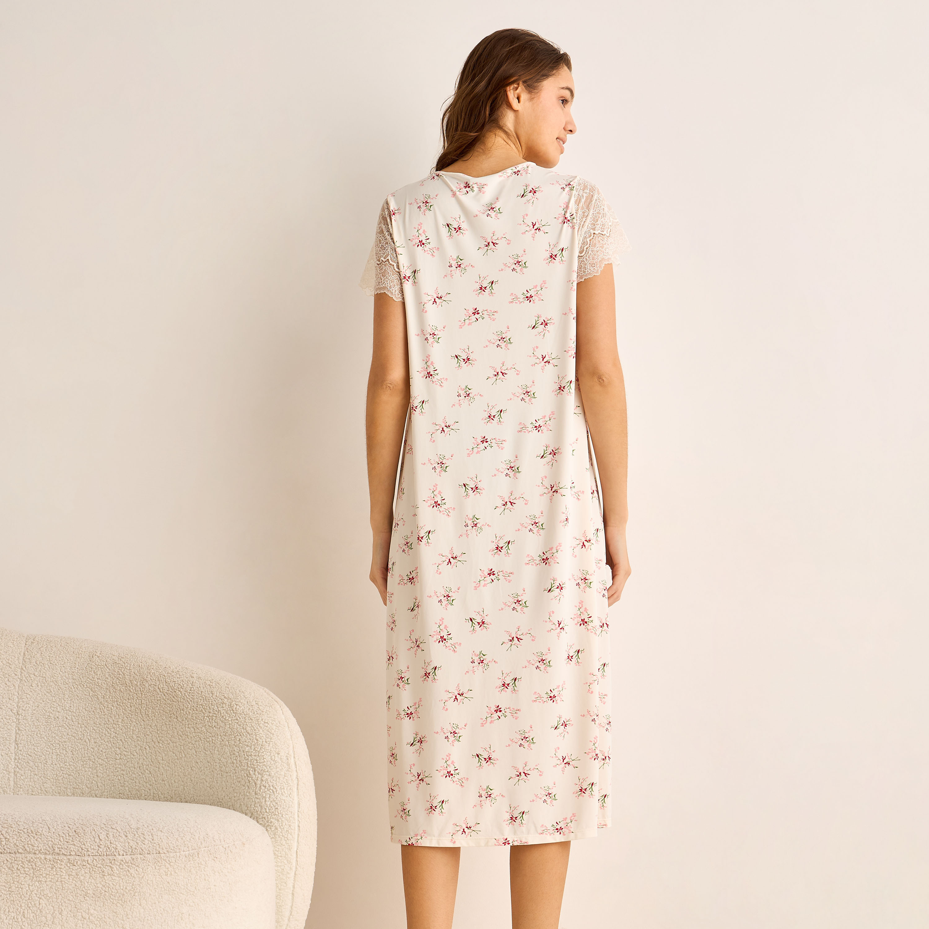 Night Dress Short Sleeve Floral Print-PROMO_SP_AE_2FOR99_110625-image-4