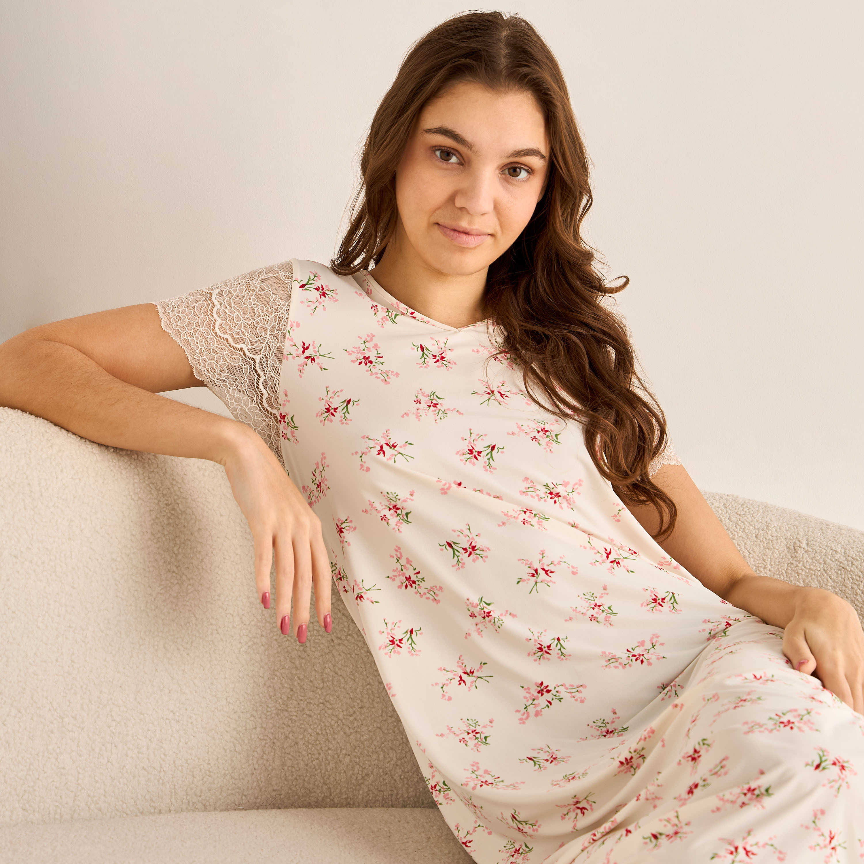 Night Dress Short Sleeve Floral Print-PROMO_SP_AE_2FOR99_110625-image-5