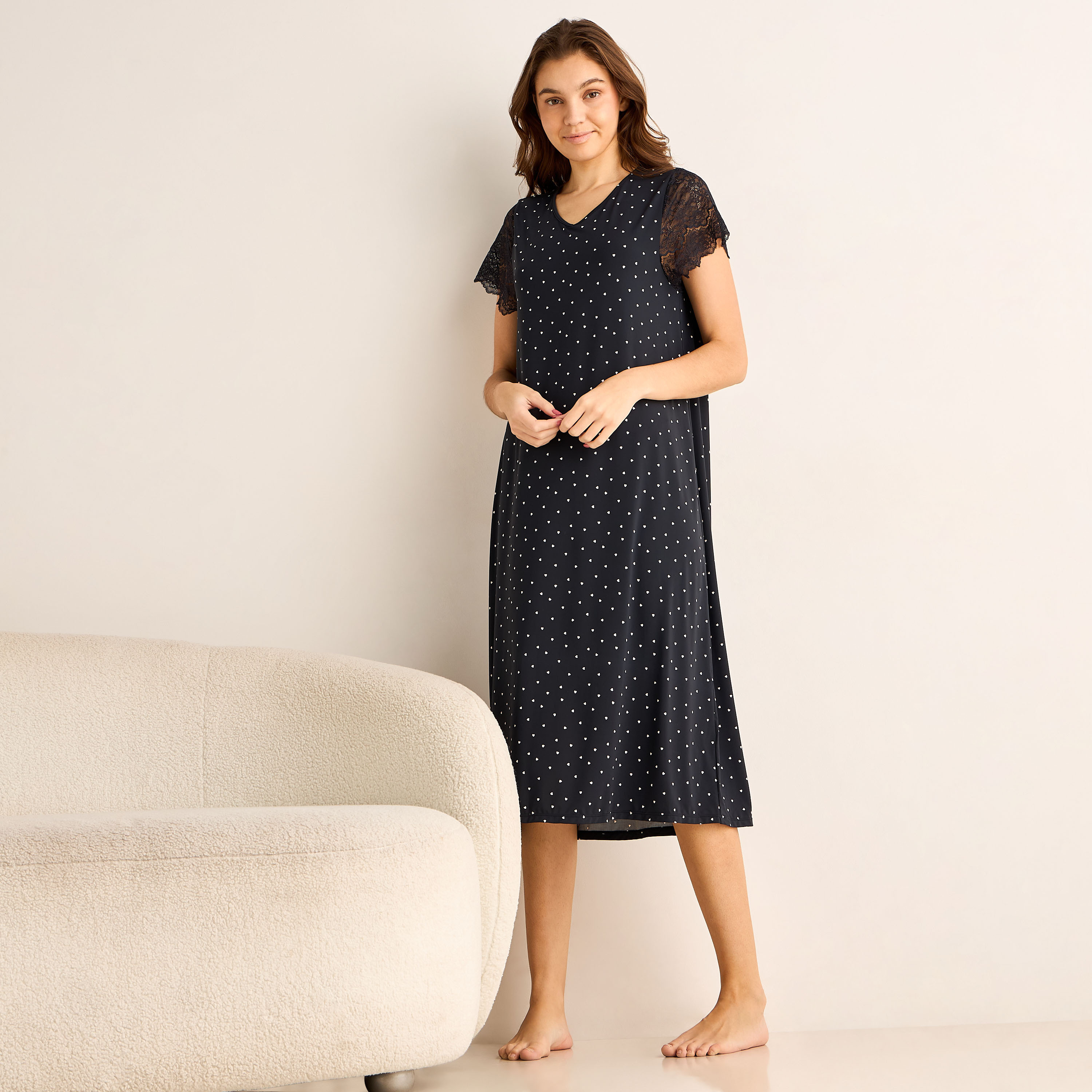 Night Dress Short Sleeve Heart Print-PROMO_SP_AE_2FOR99_110625-image-2