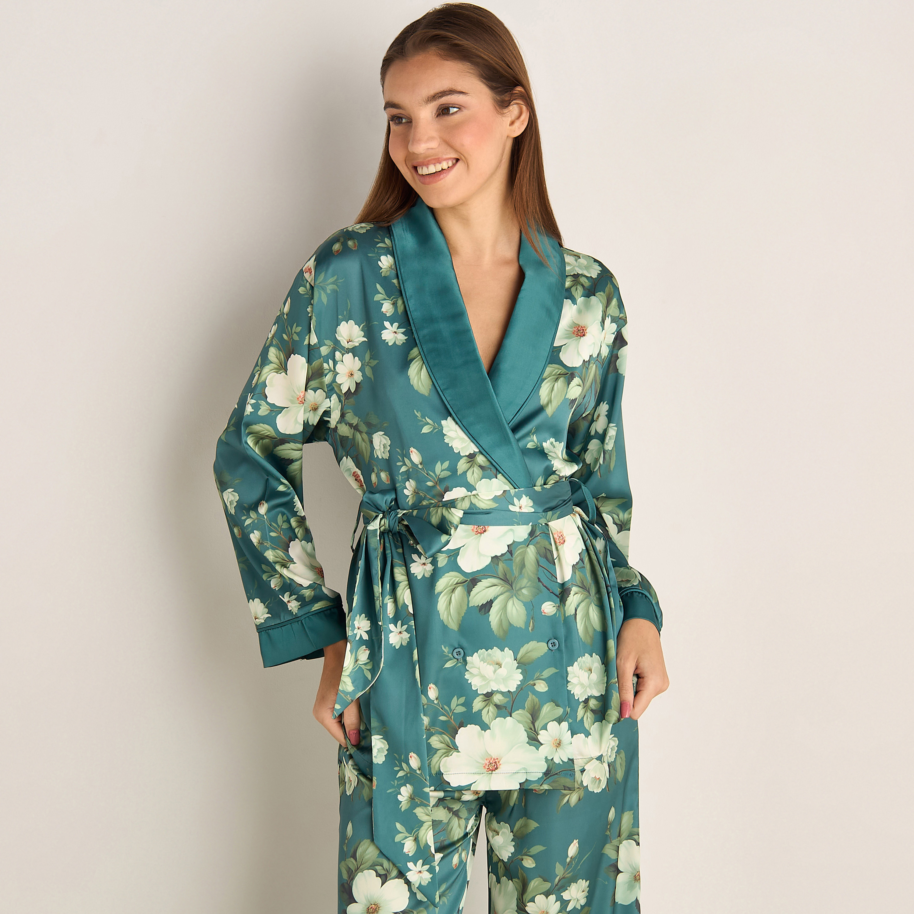 Floral Print Pyjama Set-women-clothing-nightwear-pyjamas-longsets-image-2