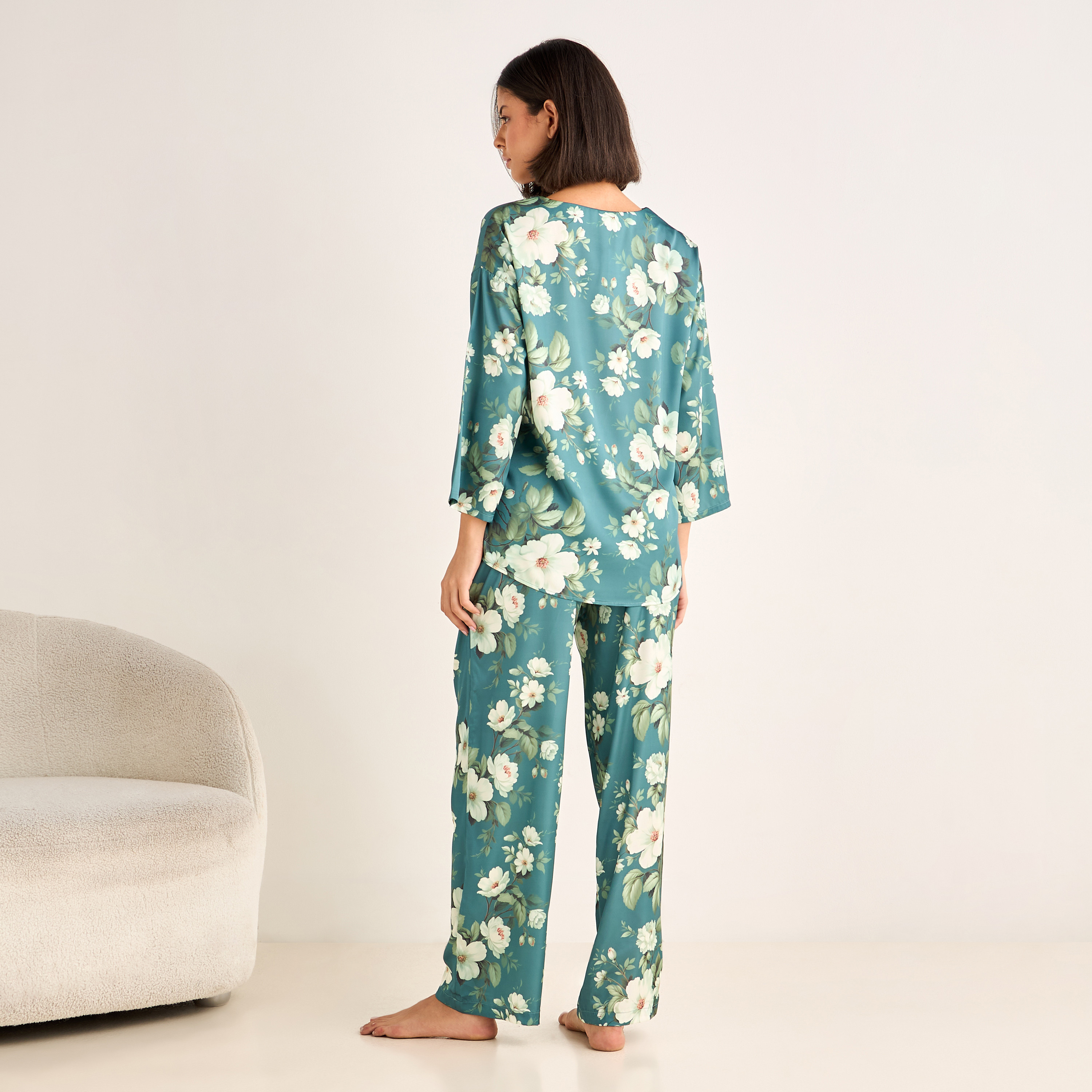 Pyjama Set V-neck Top & Trousers-women-clothing-nightwear-pyjamas-longsets-image-4