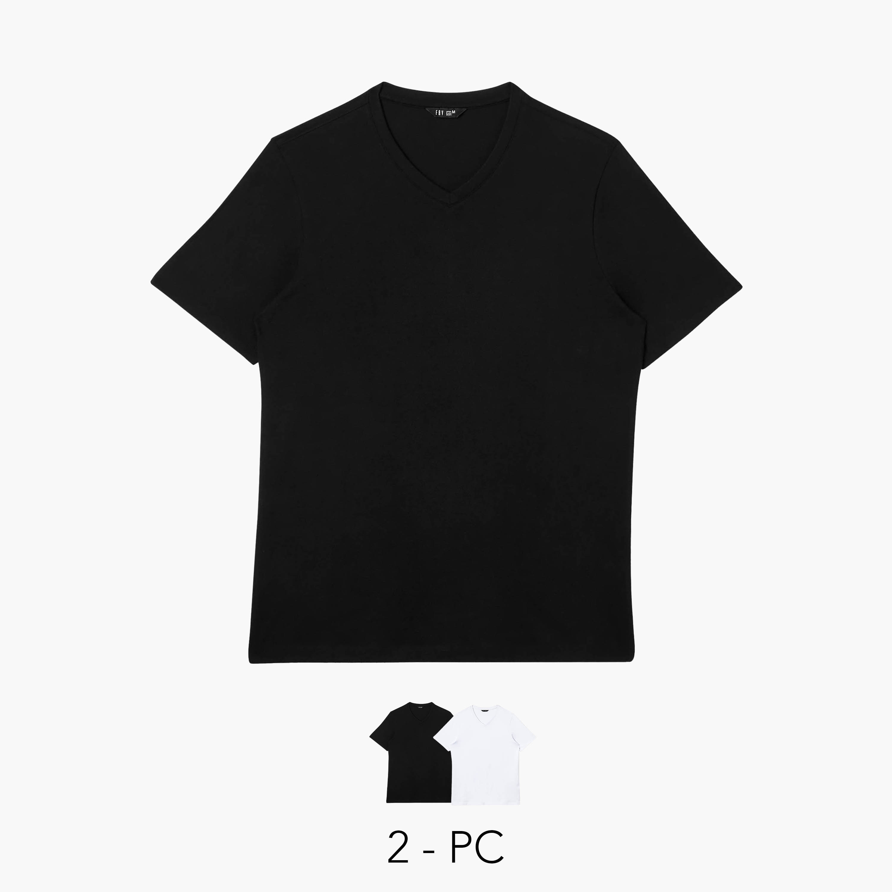 Men Regular Fit V-neck Short Sleeve T-shirt - Set of 2-men-clothing-tshirtsandpolos-tshirts-image-1