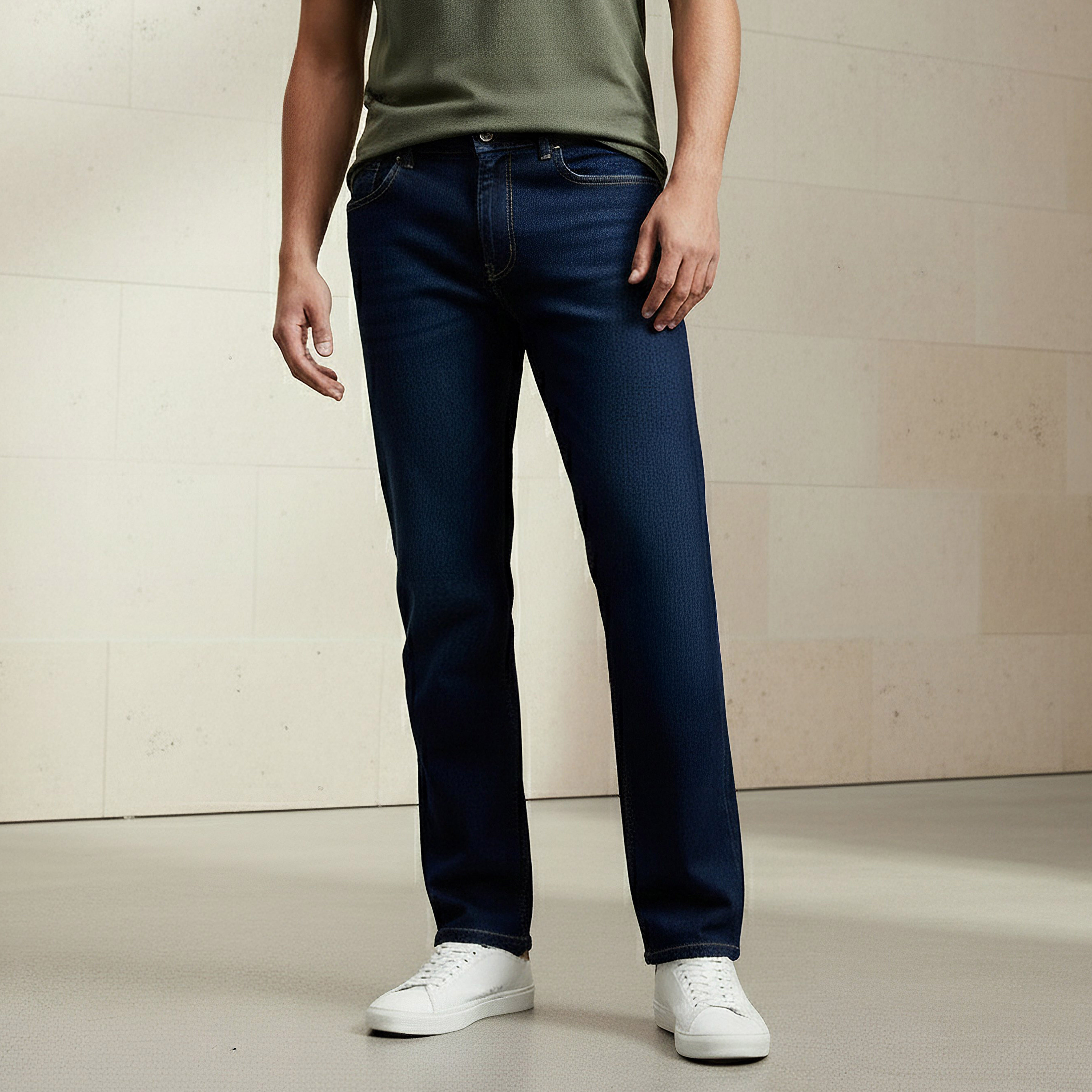 Men Straight Fit Mid-Rise Jeans-men-clothing-bottoms-jeans-image-1