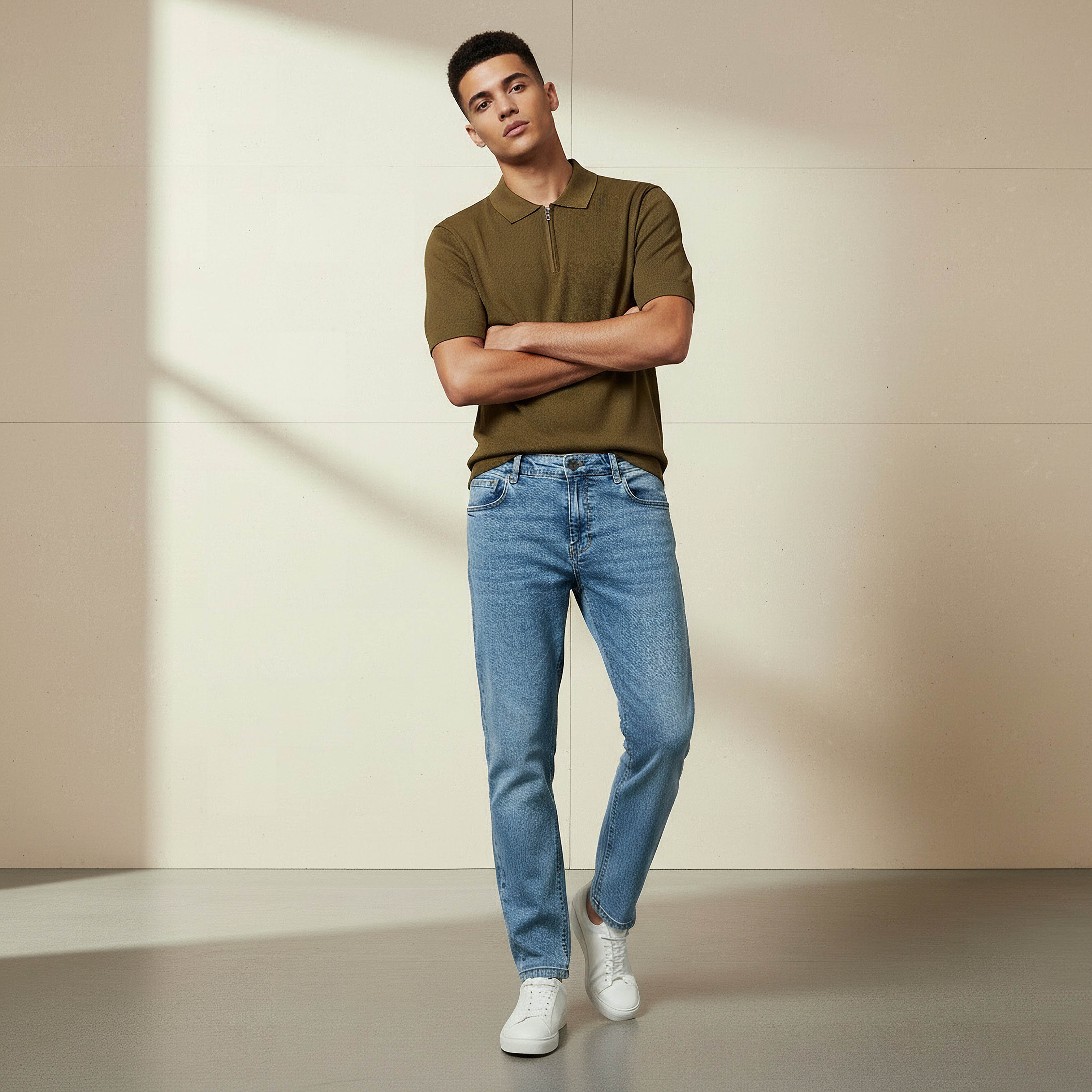 Men Tapered Fit Mid-Rise Jeans-men-clothing-bottoms-jeans-image-2