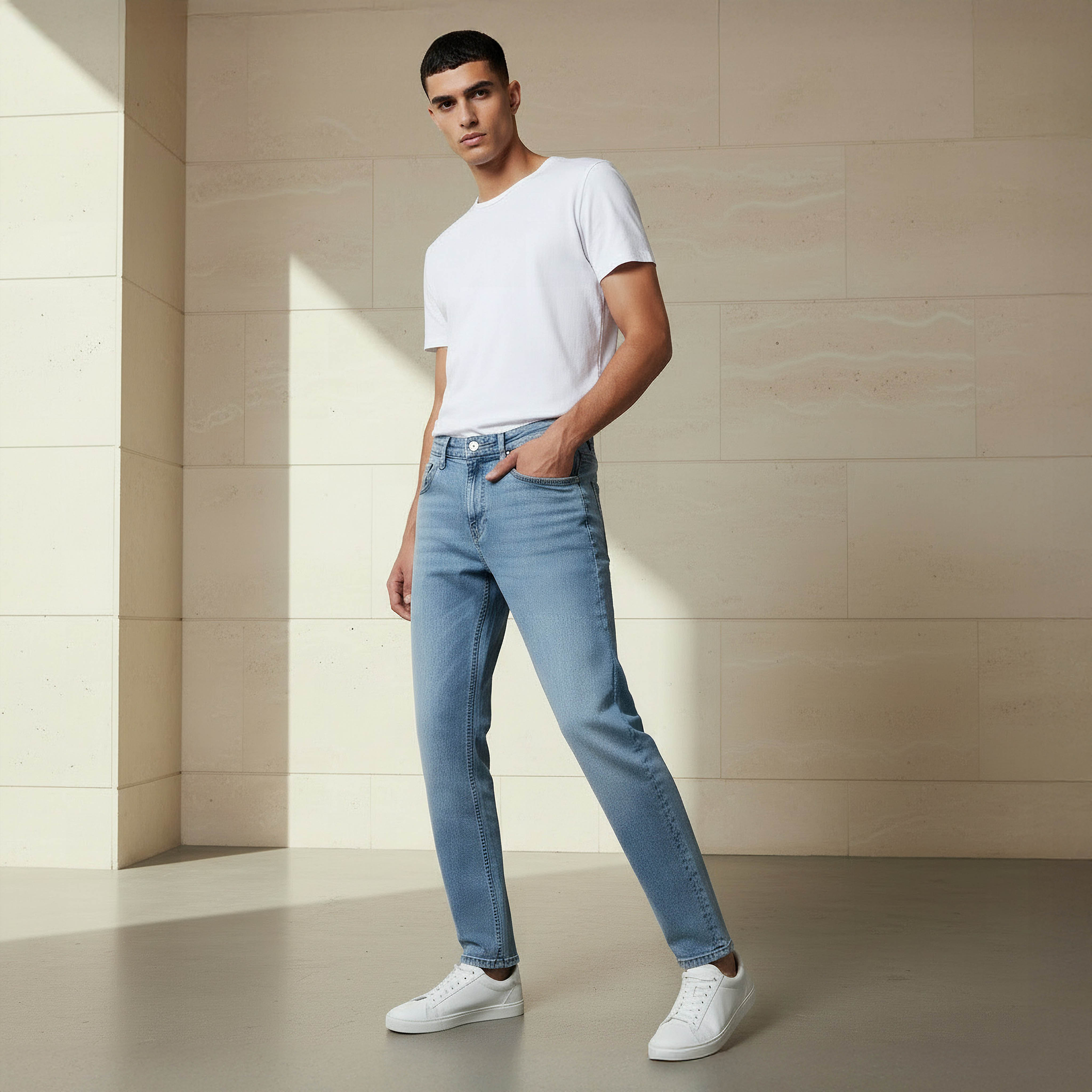 Men Tapered Fit Mid-Rise Jeans-men-clothing-bottoms-jeans-image-2