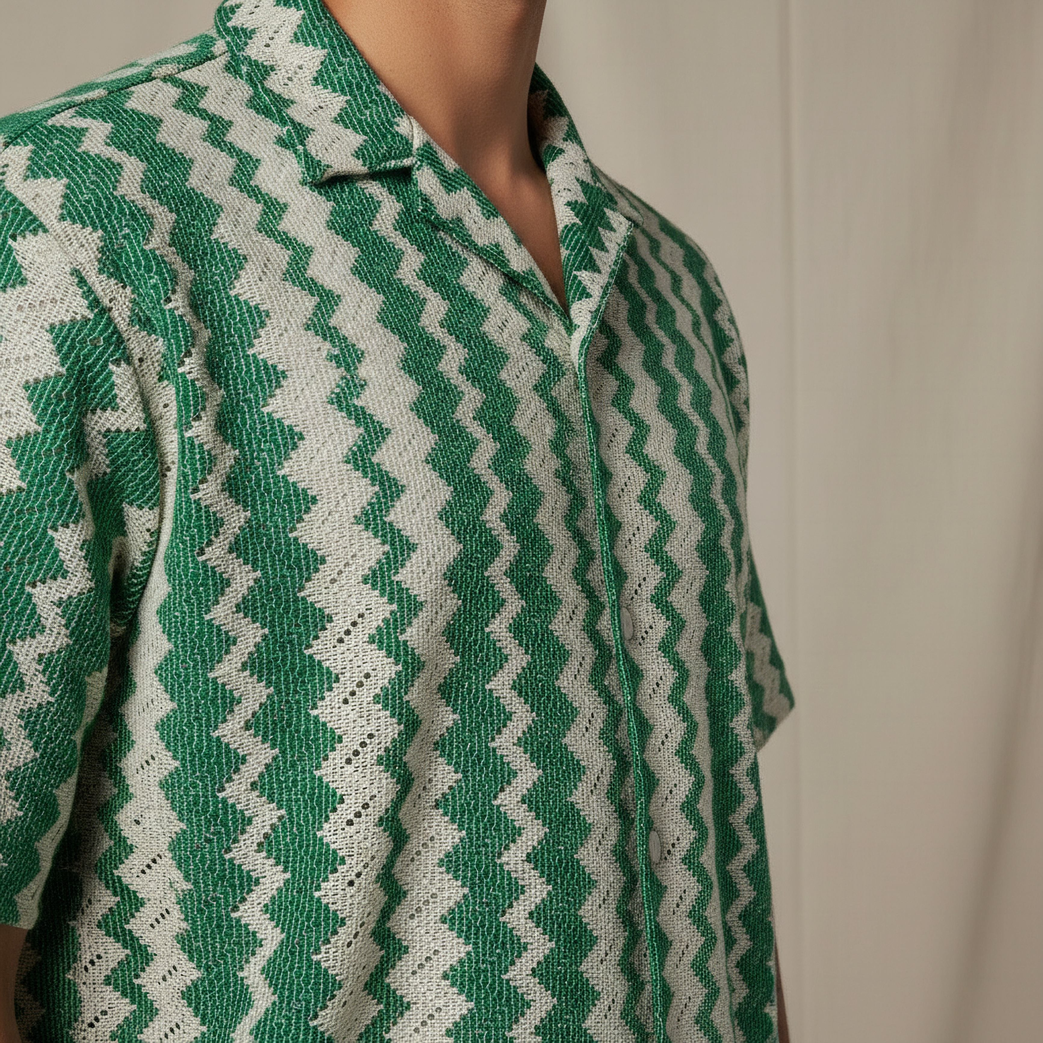 Men Camp Collar Striped Short Sleeves Resort Shirt-men-clothing-shirts-image-4