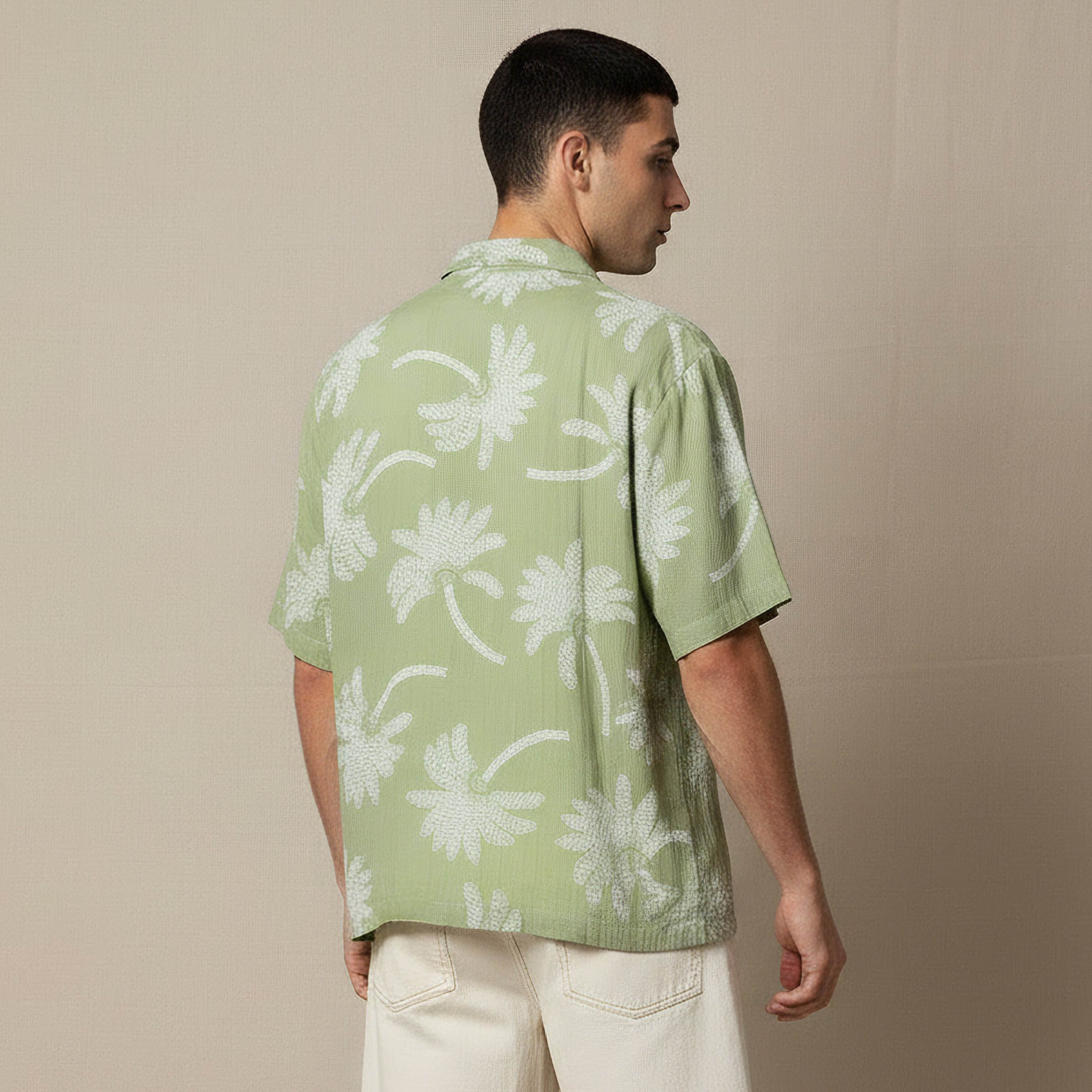 Men Camp Collar Palm Tree Print Short Sleeves Resort Shirt-men-clothing-shirts-image-3