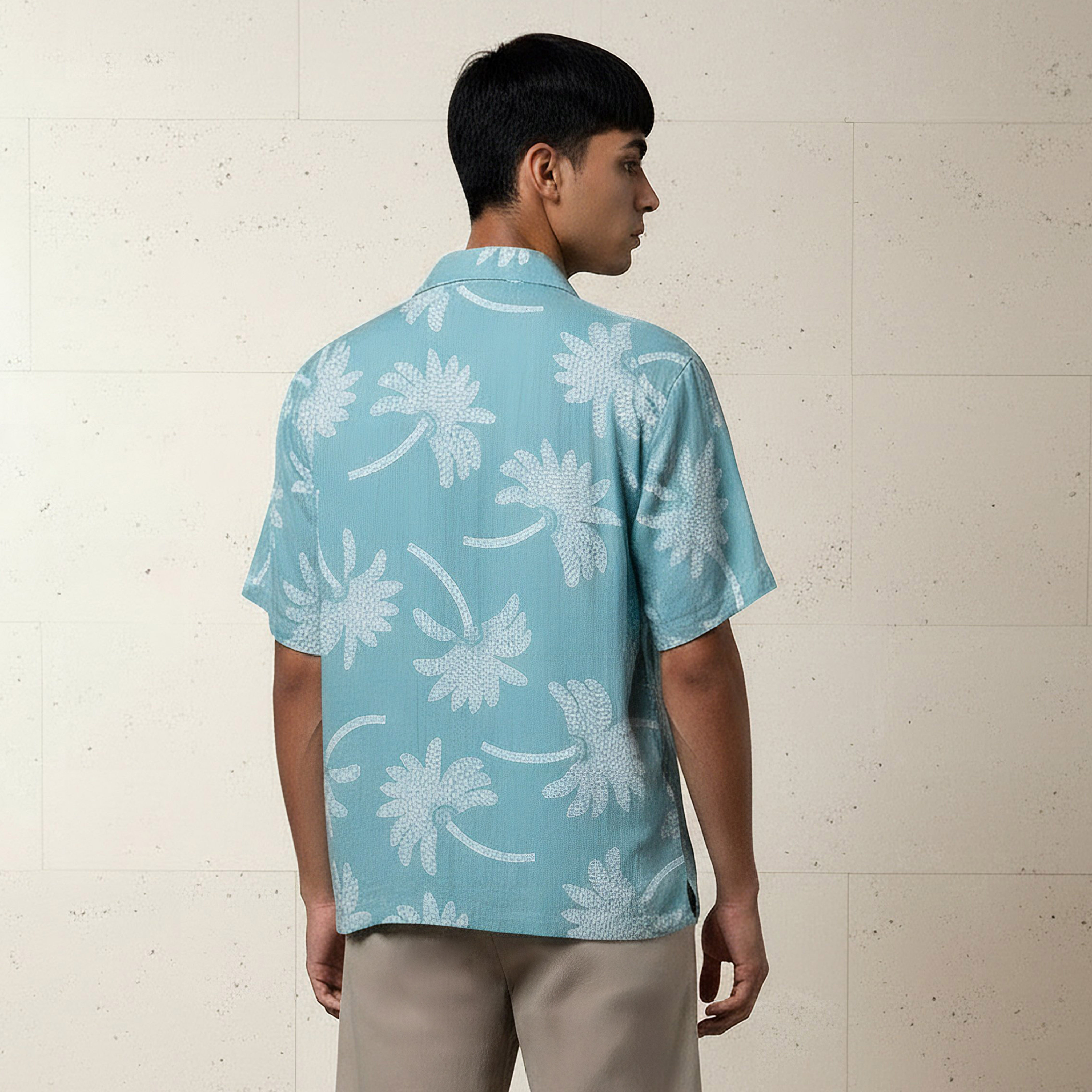 Men Camp Collar Palm Tree Print Short Sleeves Resort Shirt-men-clothing-shirts-image-3