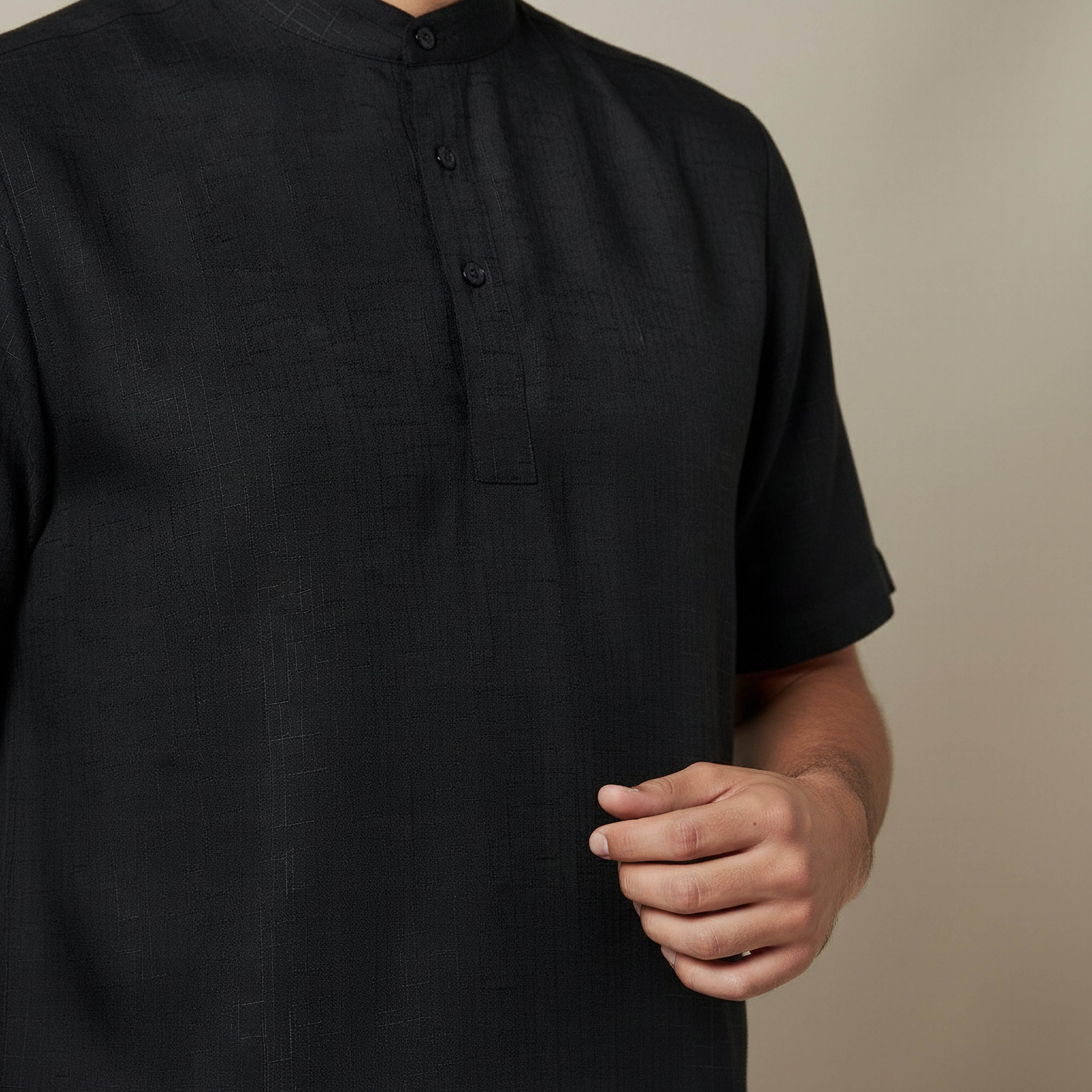 Men Mandarin Neck Short Sleeves Linen Look Shirt-PROMO_SP_AE__4_RGCC_BUY2FOR89_040325-image-4