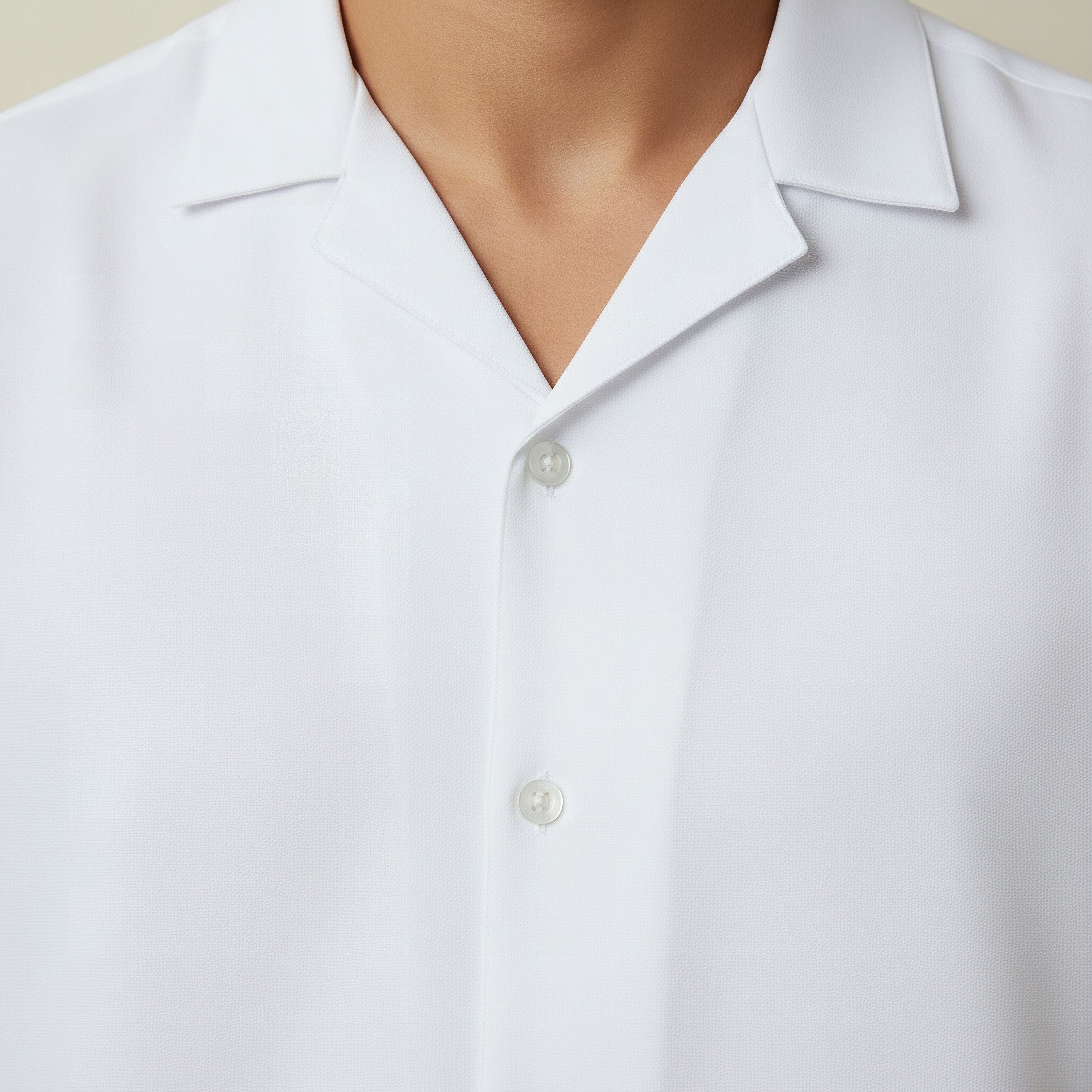 Men Regular Fit Camp Collar Textured Short Sleeves Shirt-men-clothing-shirts-image-4
