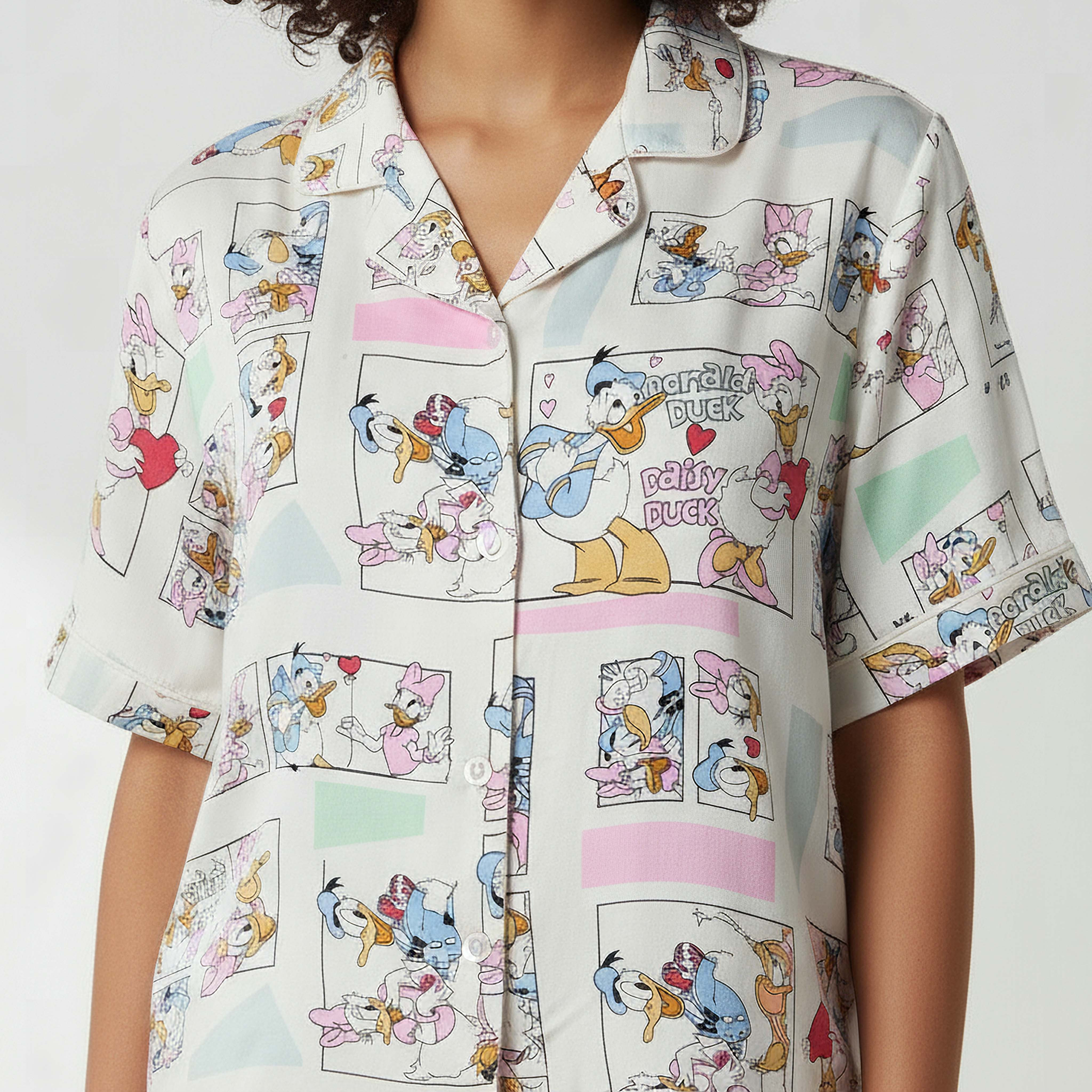 Pyjama Set Button-Down Shirt & Trousers Viscose-women-clothing-nightwear-pyjamas-longsets-image-5