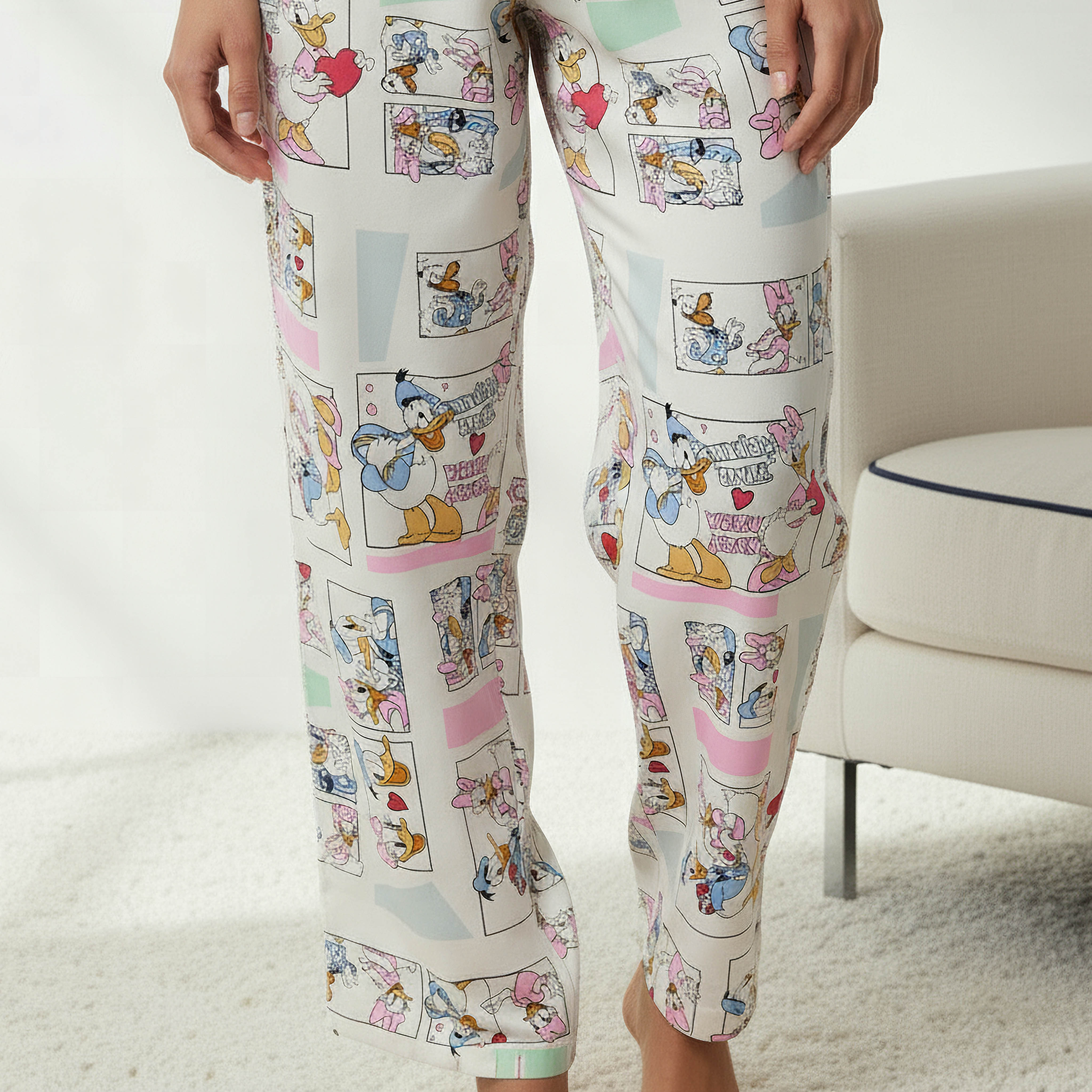 Pyjama Set Button-Down Shirt & Trousers Viscose-women-clothing-nightwear-pyjamas-longsets-image-6