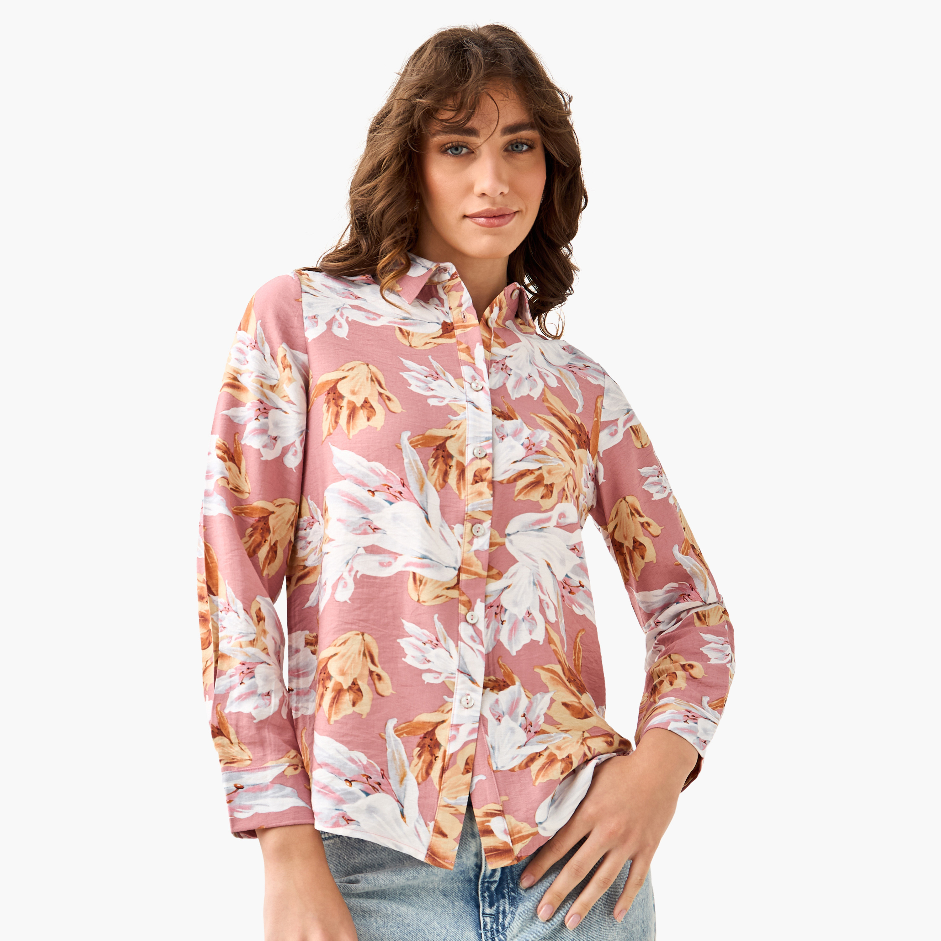 Viscose Shirt with Floral Print-women-clothing-shirtsandblouses-shirts-image-3