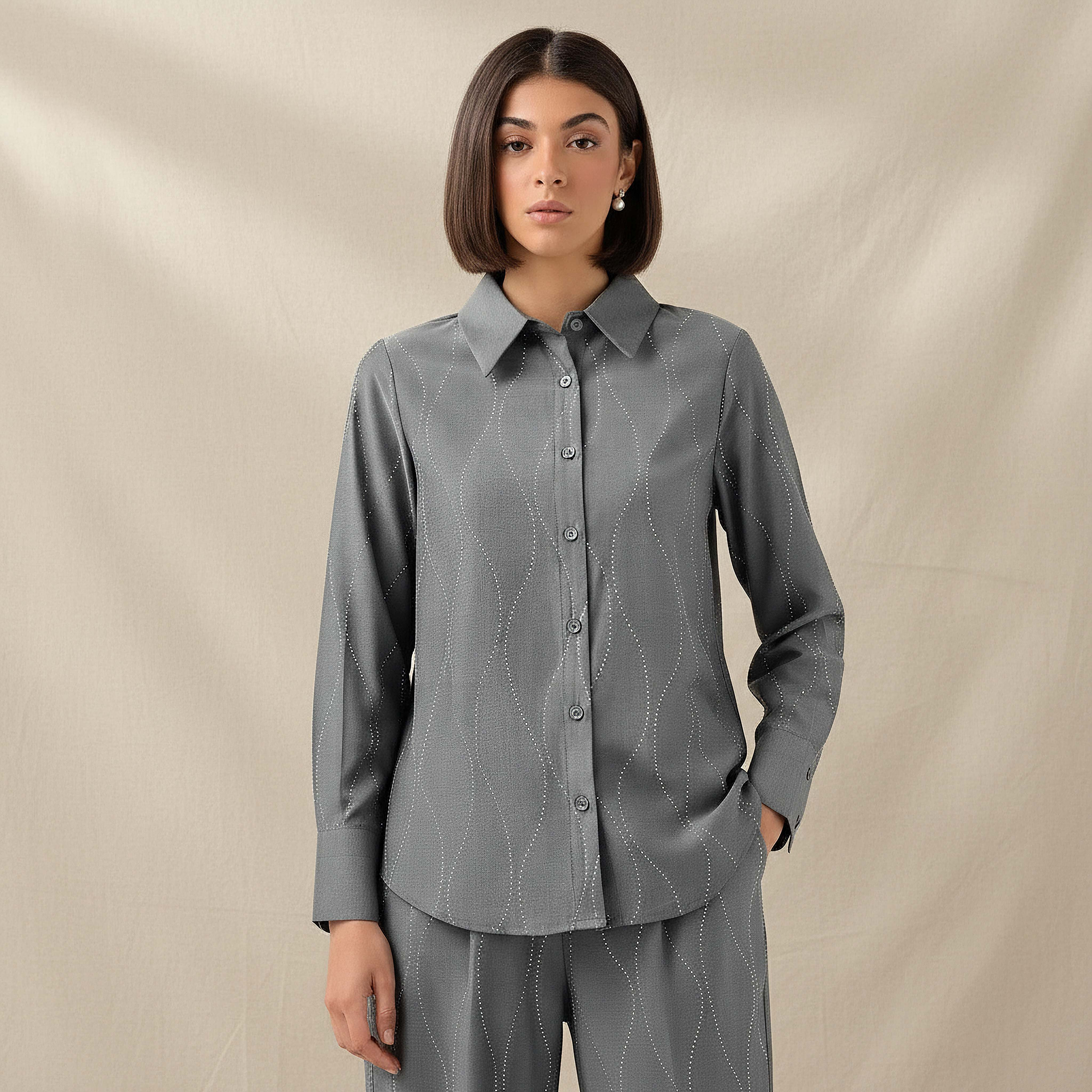 Shirt with Embellishment and Long Sleeves-women-clothing-shirtsandblouses-shirts-image-1