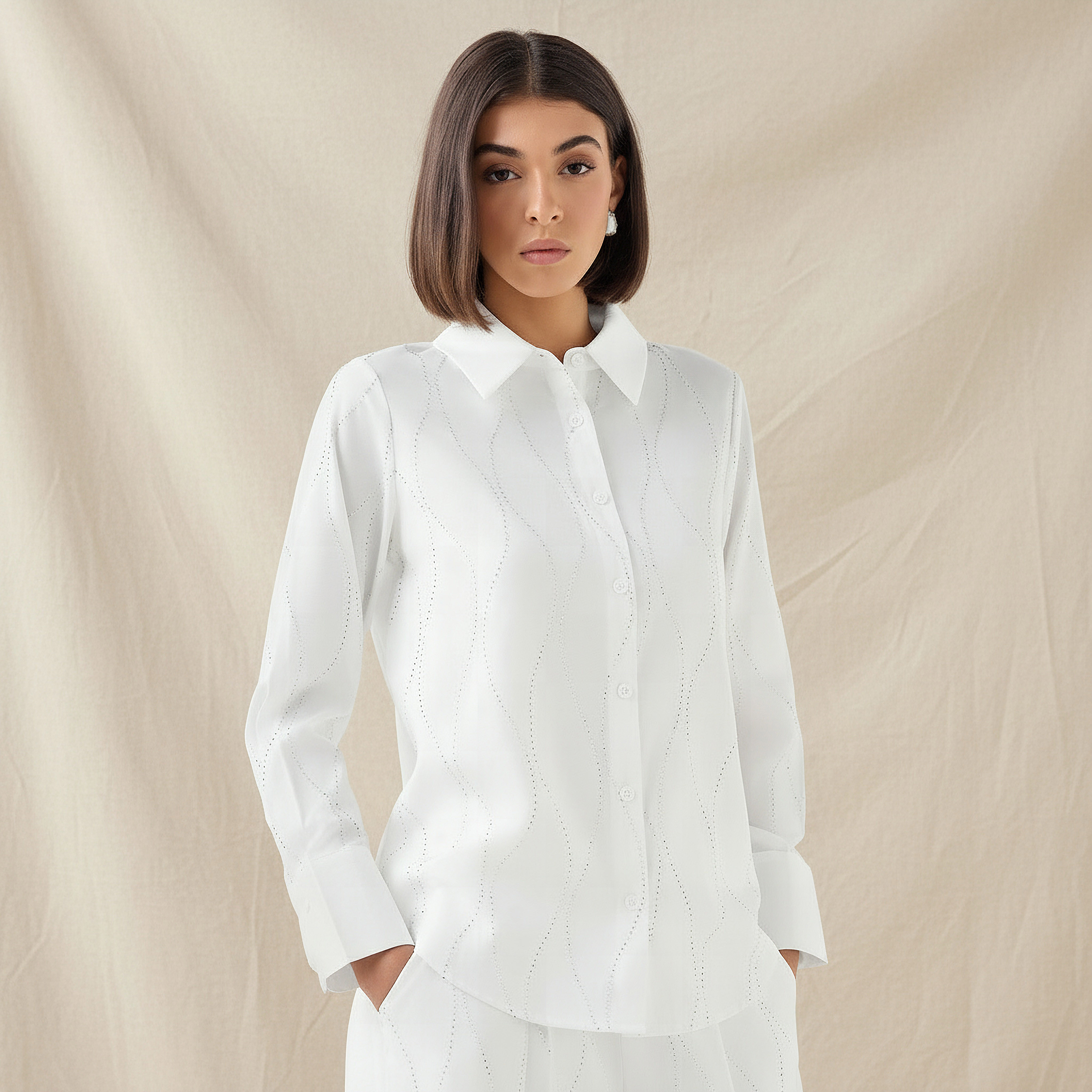 Shirt with Embellishment and Long Sleeves-women-clothing-shirtsandblouses-shirts-image-1