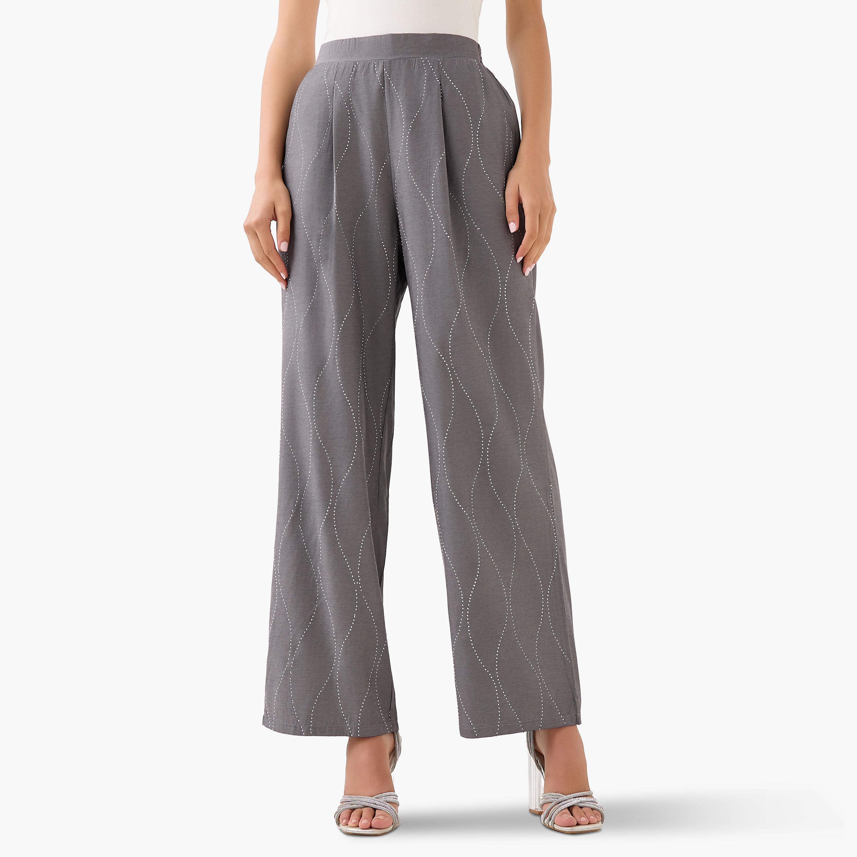 Wide-Leg Embellished Trousers-women-clothing-coordsets-image-2