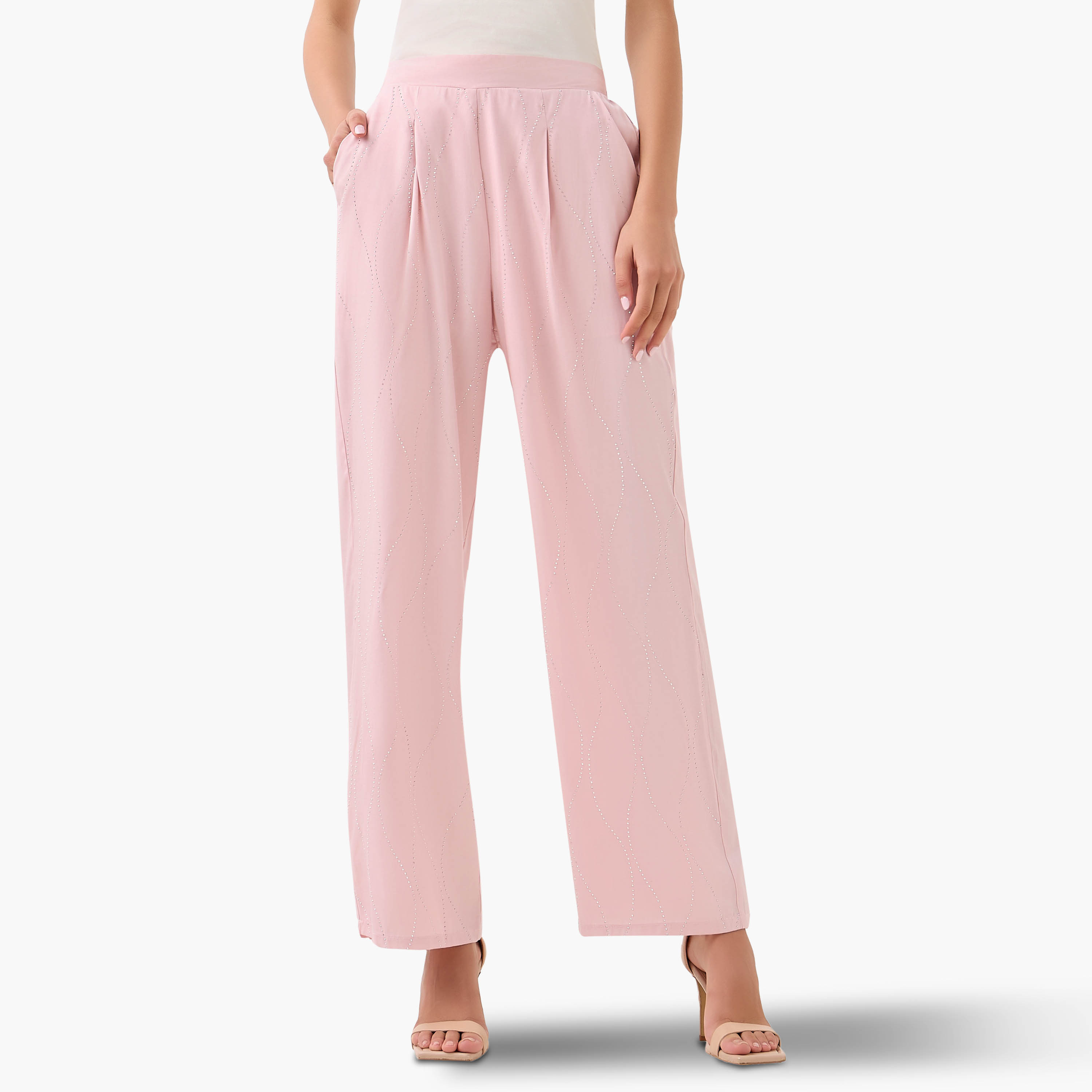 Wide-Leg Embellished Trousers-women-clothing-coordsets-image-3