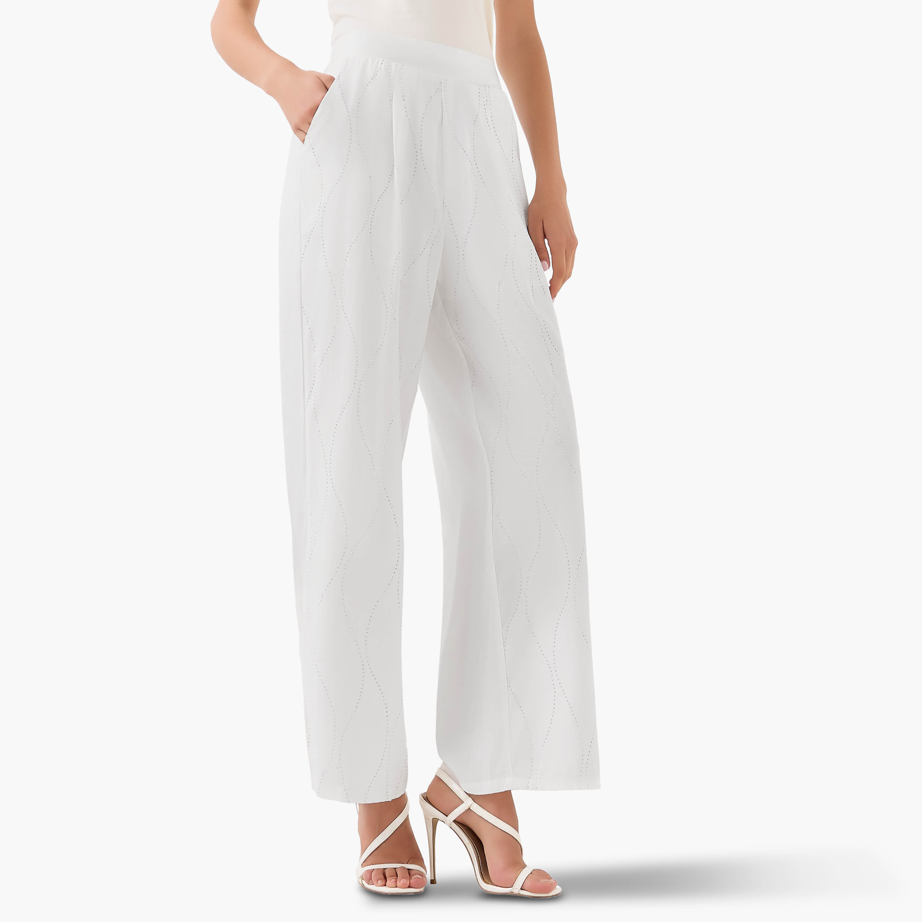 Wide-Leg Embellished Trousers-women-clothing-coordsets-image-3