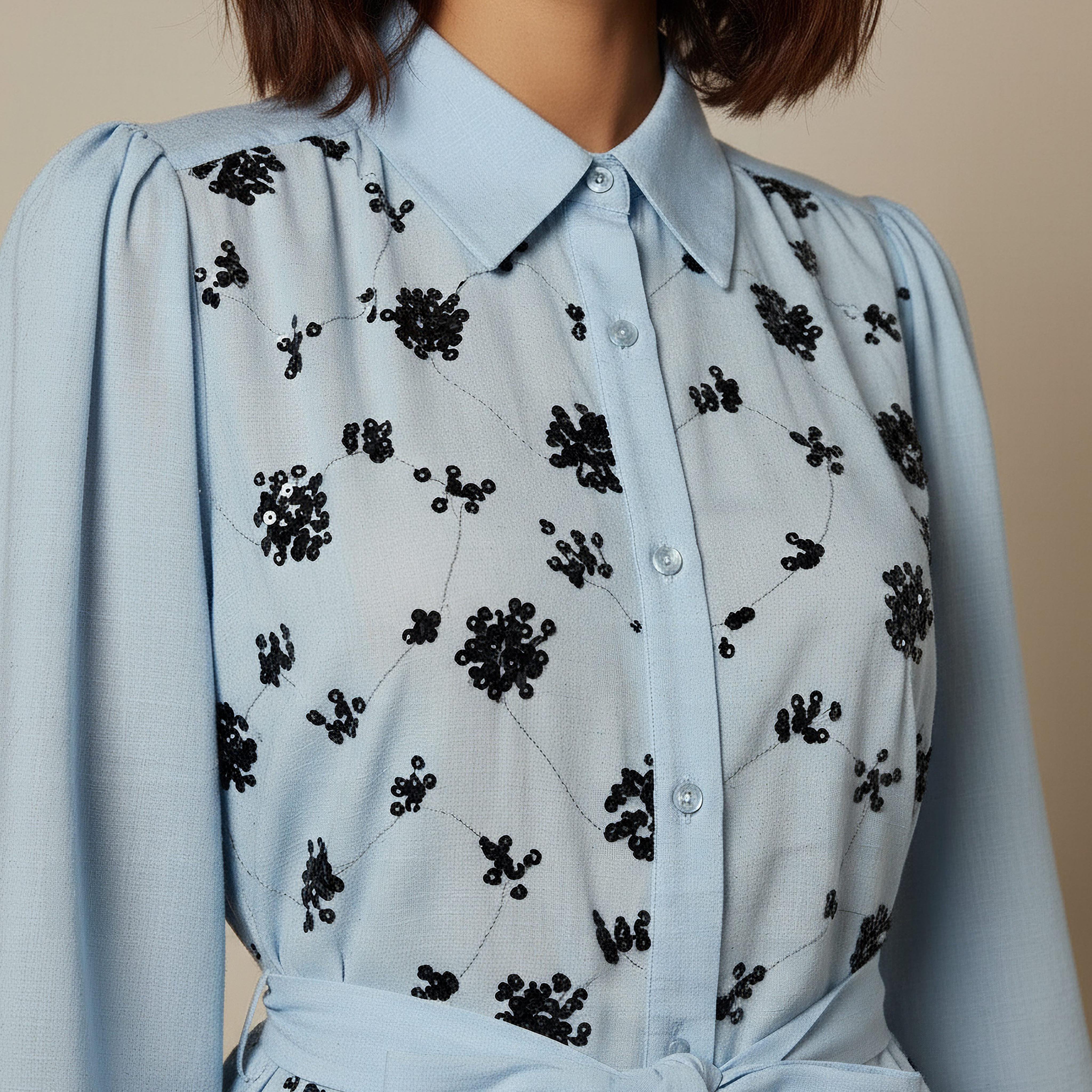 Belted Shirt with Sequins-women-clothing-shirtsandblouses-shirts-image-4