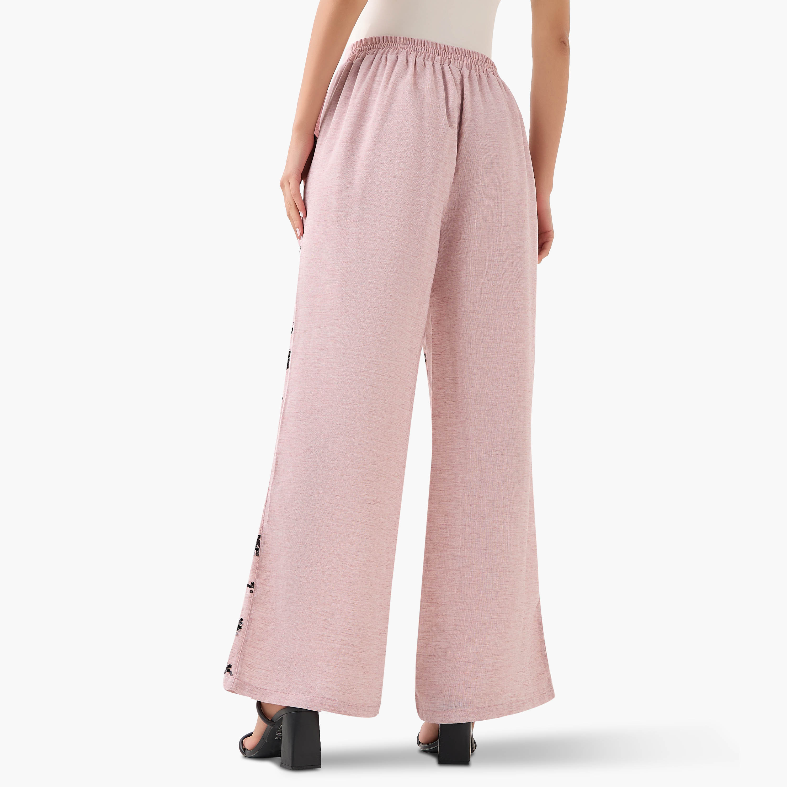 Wide-Leg Trousers with Sequin Embellishment-women-clothing-coordsets-image-4
