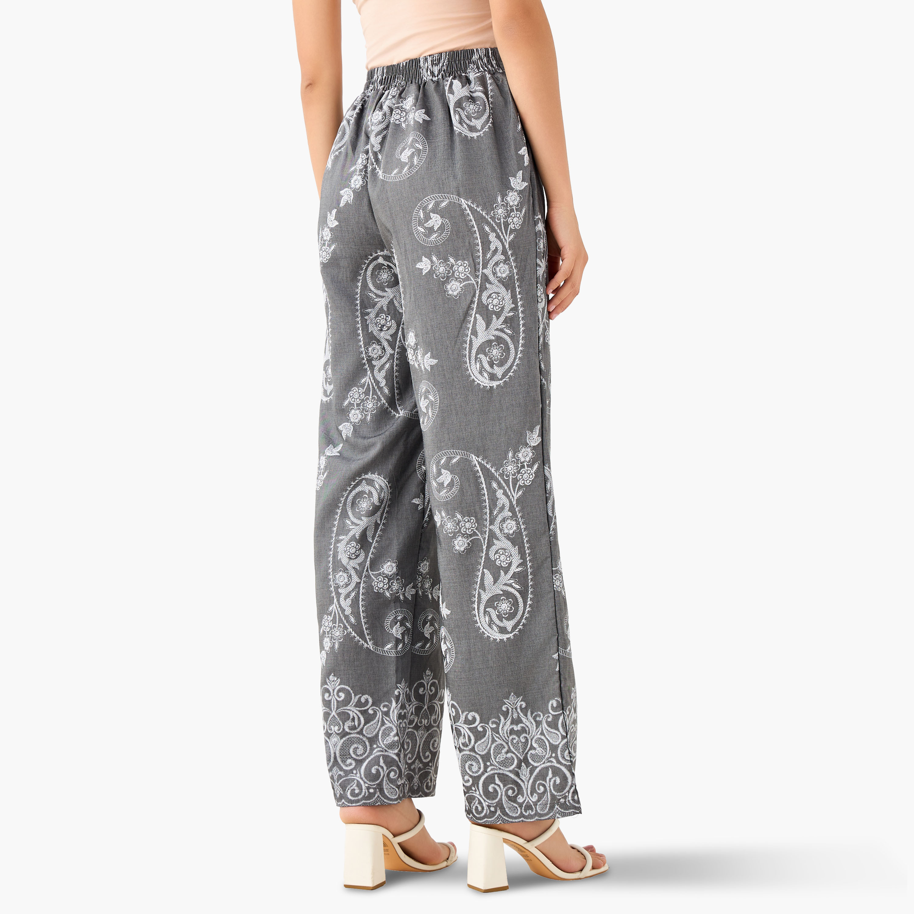 Wide-Leg Paisley Print Pleated Trousers-women-clothing-coordsets-image-5