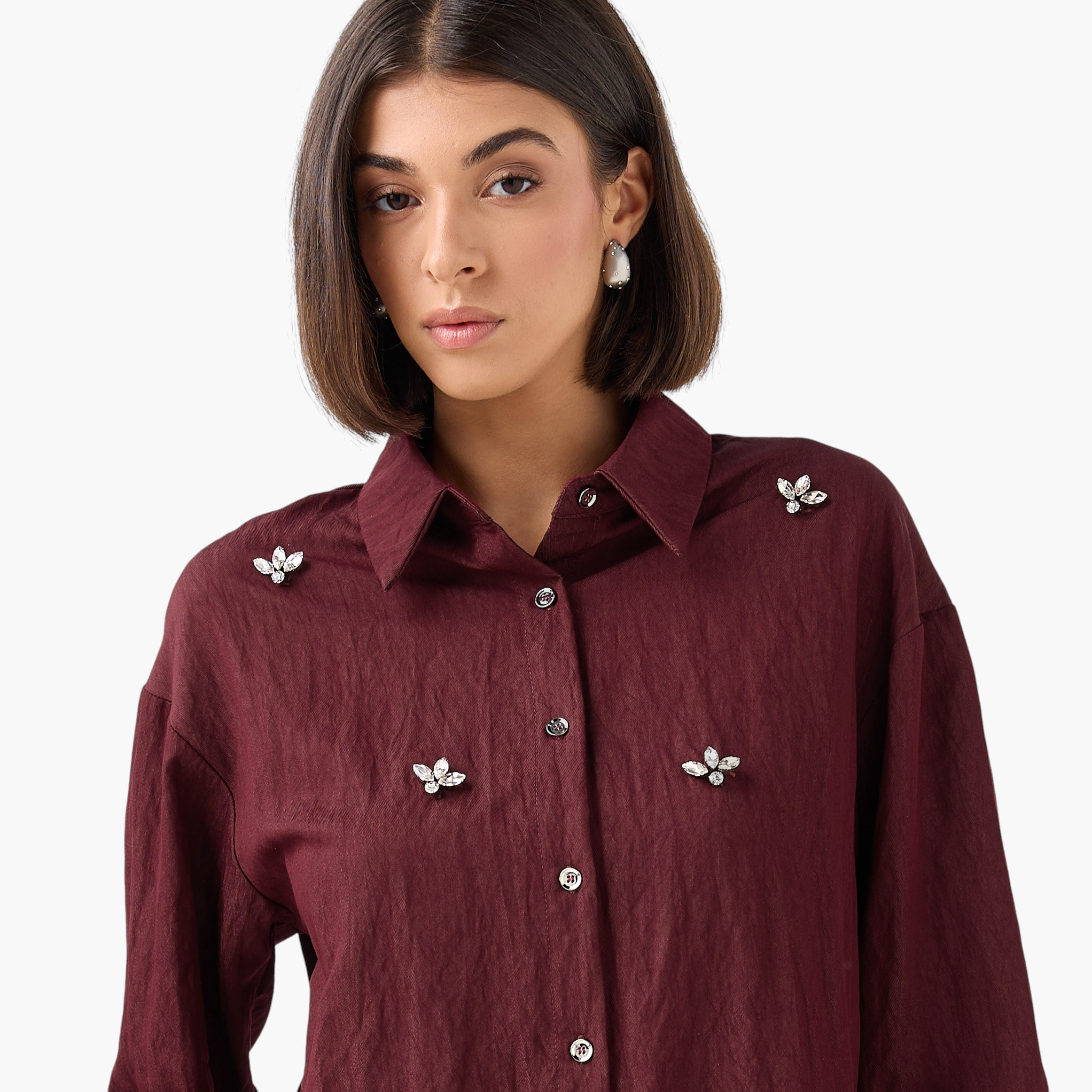 Embellished Shirt with Long Sleeves-women-clothing-shirtsandblouses-shirts-image-5