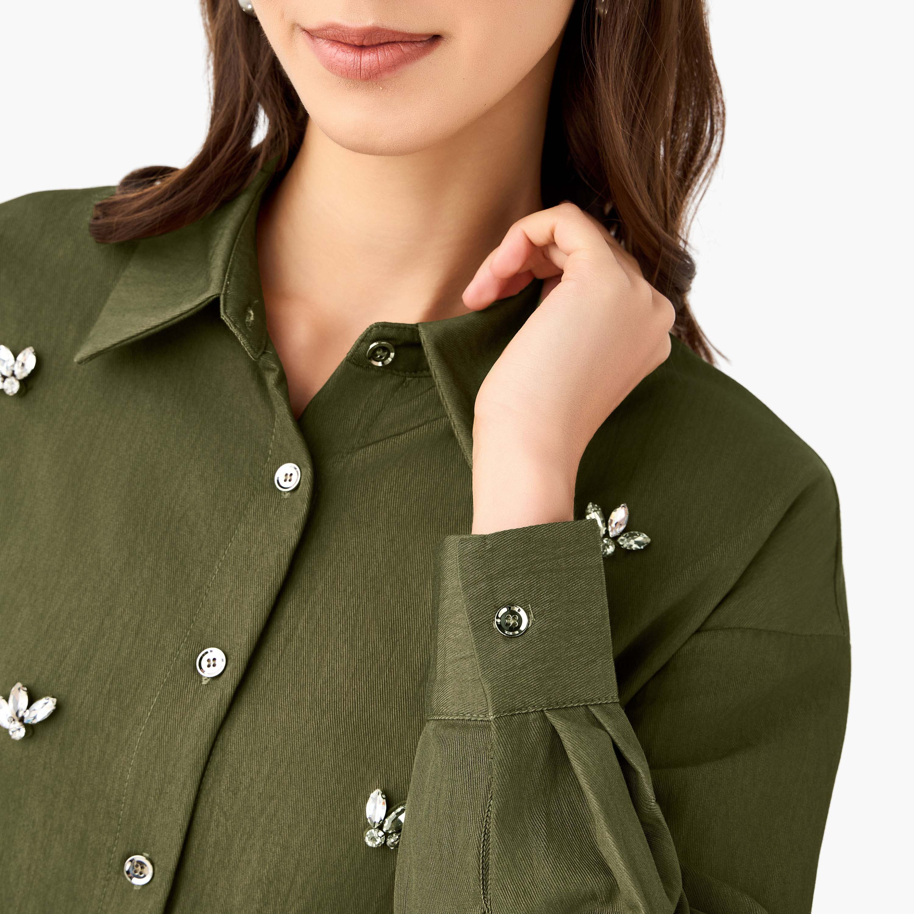 Embellished Shirt with Long Sleeves-women-clothing-shirtsandblouses-shirts-image-5