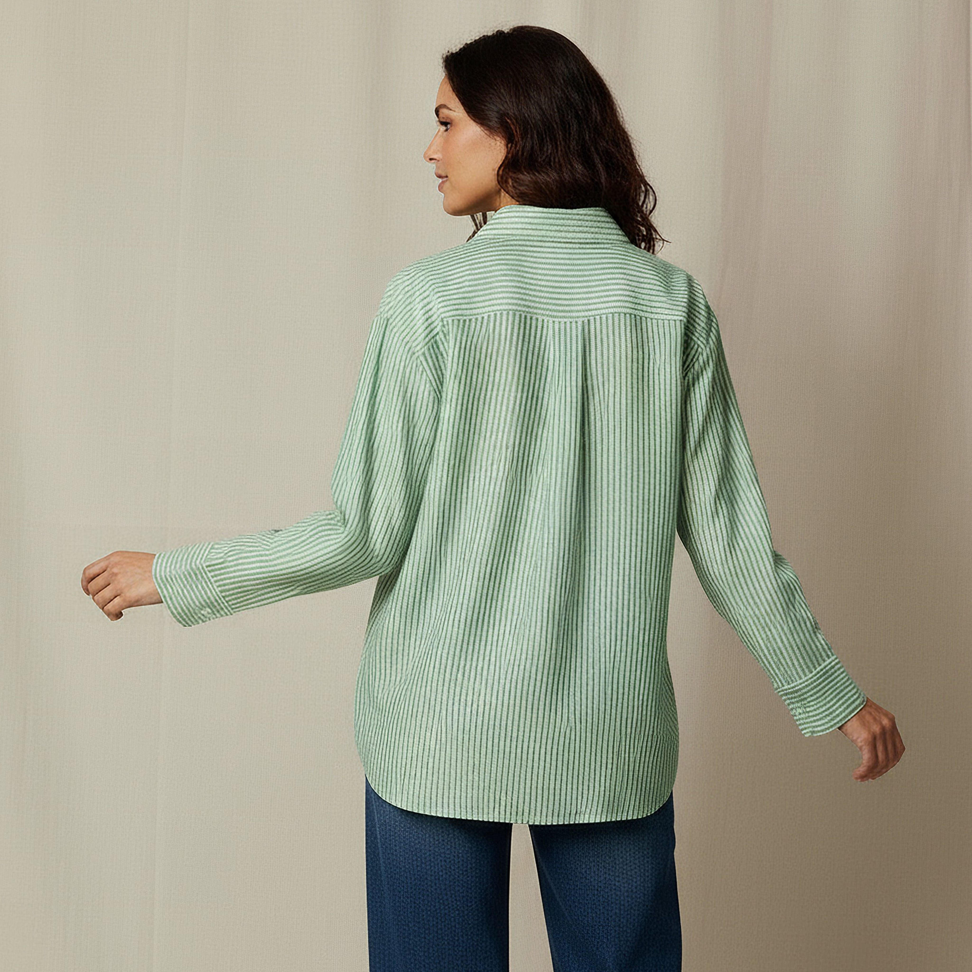 Shirt with Stripes and Long Sleeves-women-clothing-shirtsandblouses-shirts-image-3