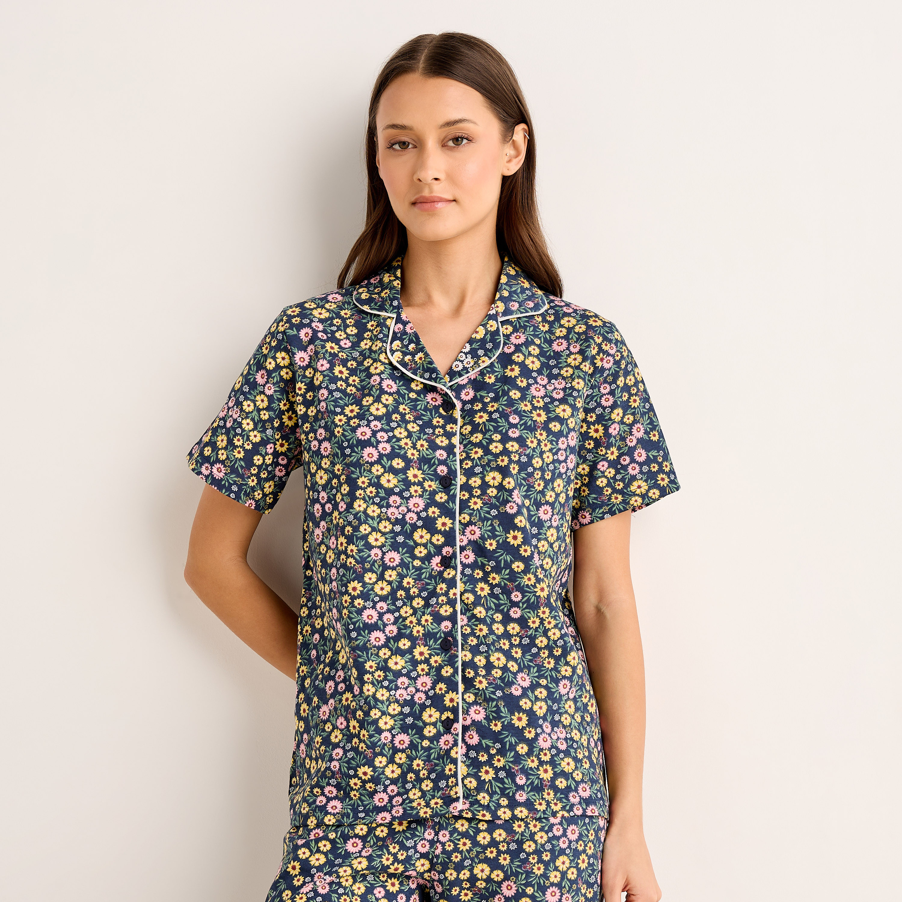Pyjama Set Button-Down Shirt and Pants-women-clothing-nightwear-pyjamas-longsets-image-2