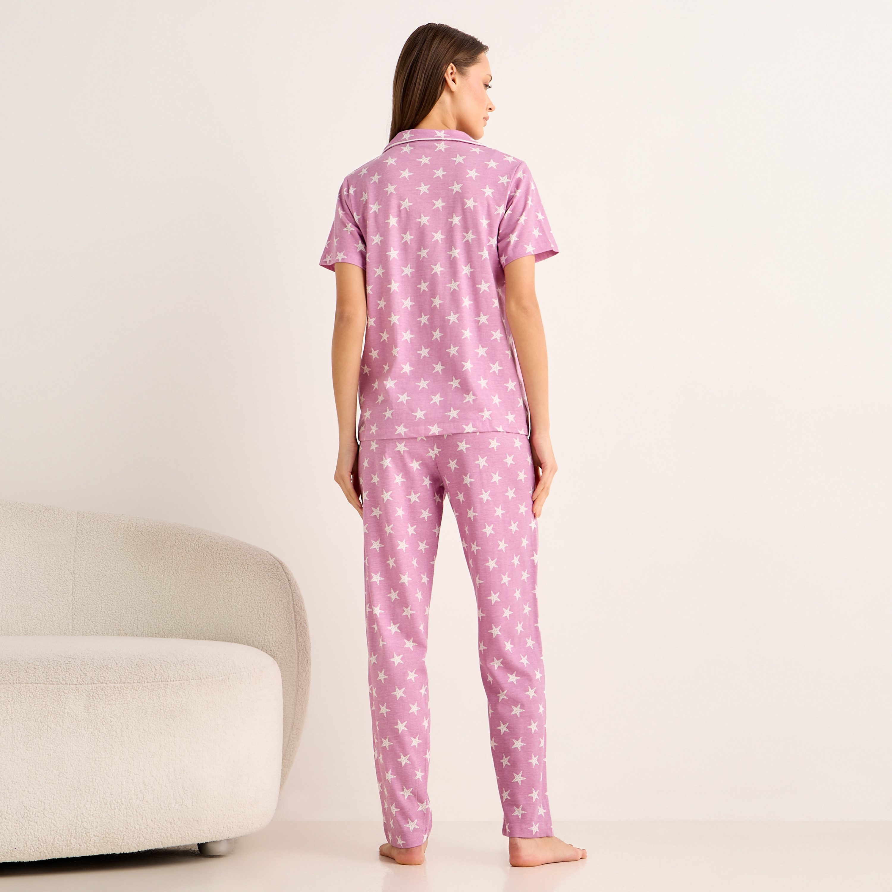 Pyjama Set Button-Down Shirt and Pants-women-clothing-nightwear-pyjamas-longsets-image-4