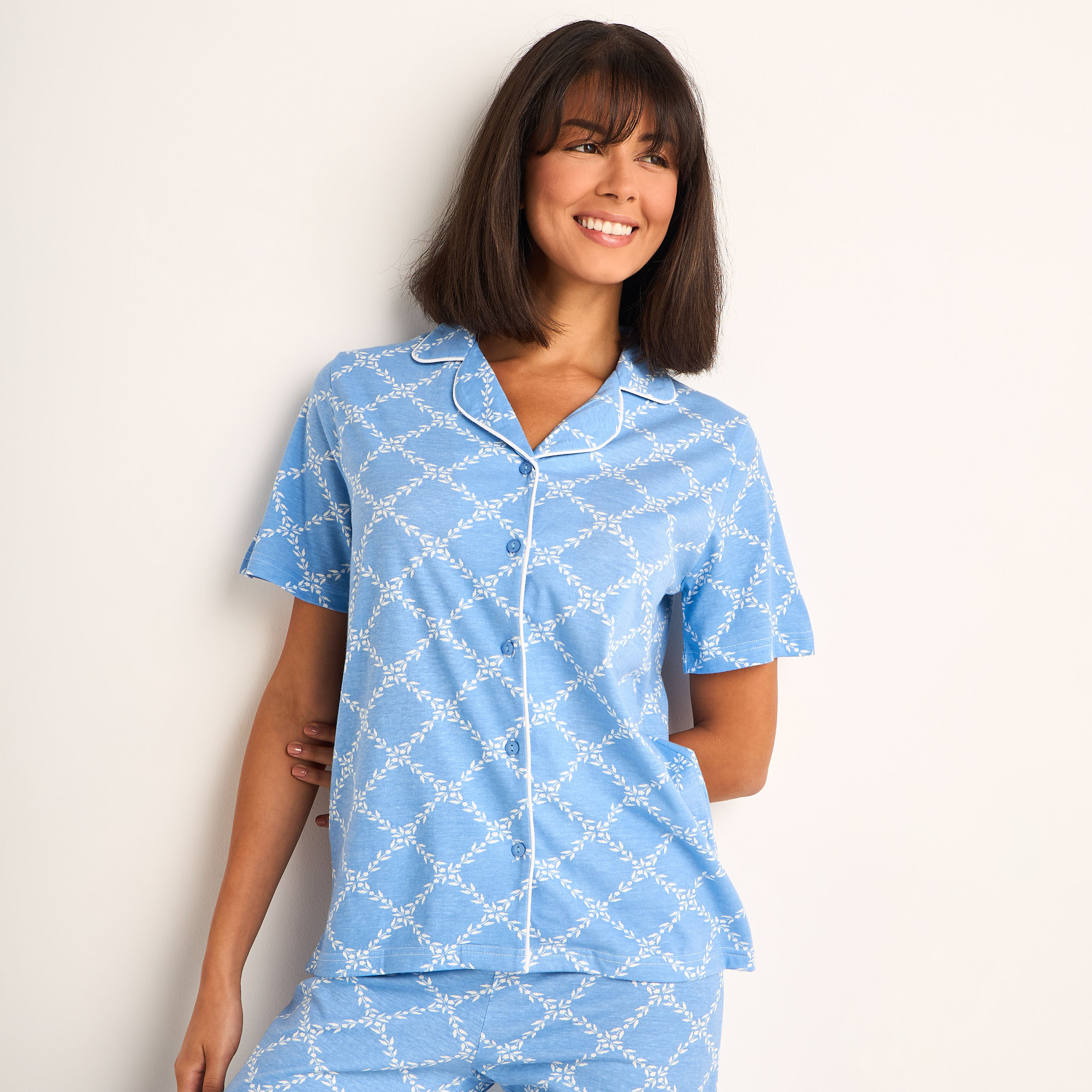 Pyjama Set Button-Down Shirt and Pants-women-clothing-nightwear-pyjamas-longsets-image-2